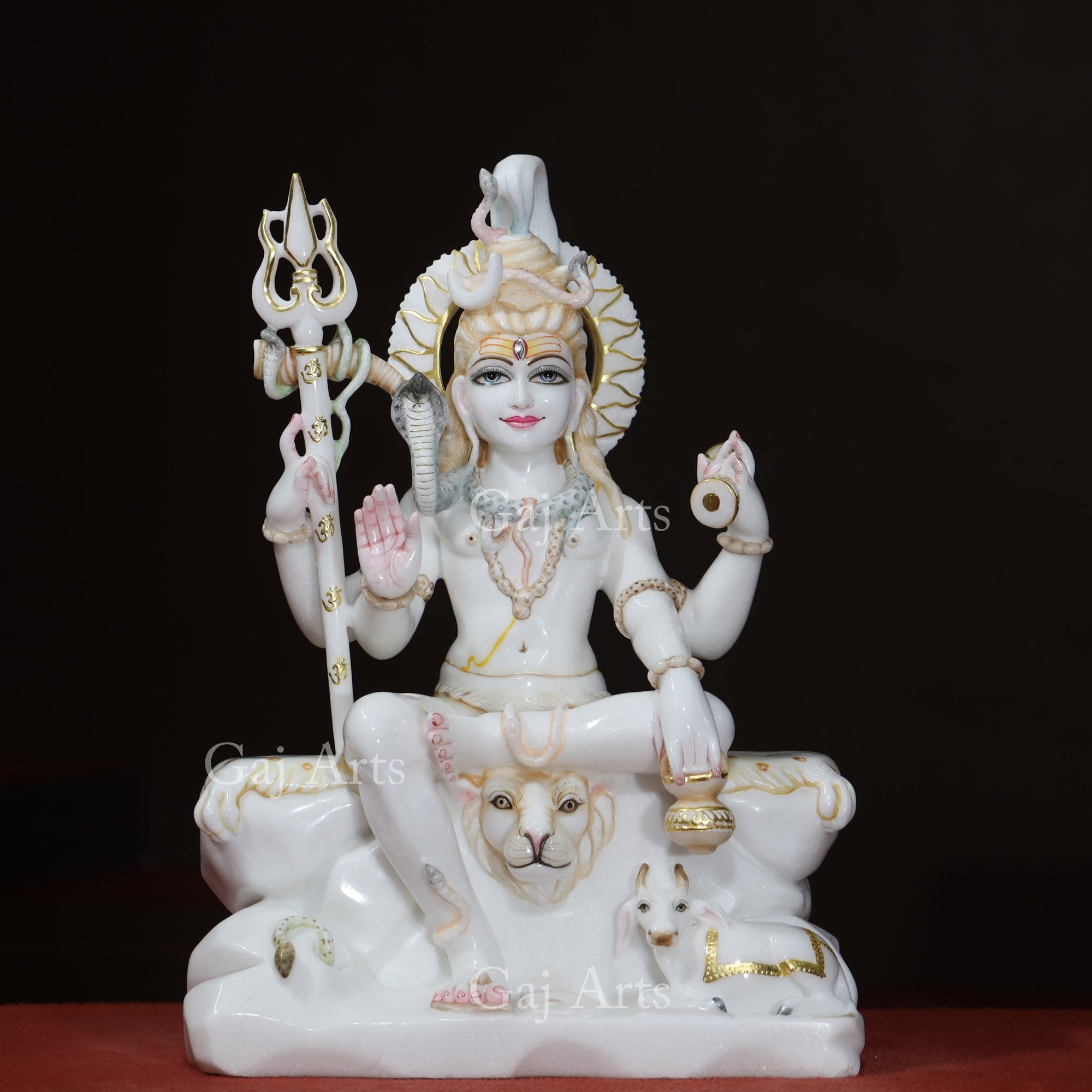 White Marble Shiva Statue | 24 Inch