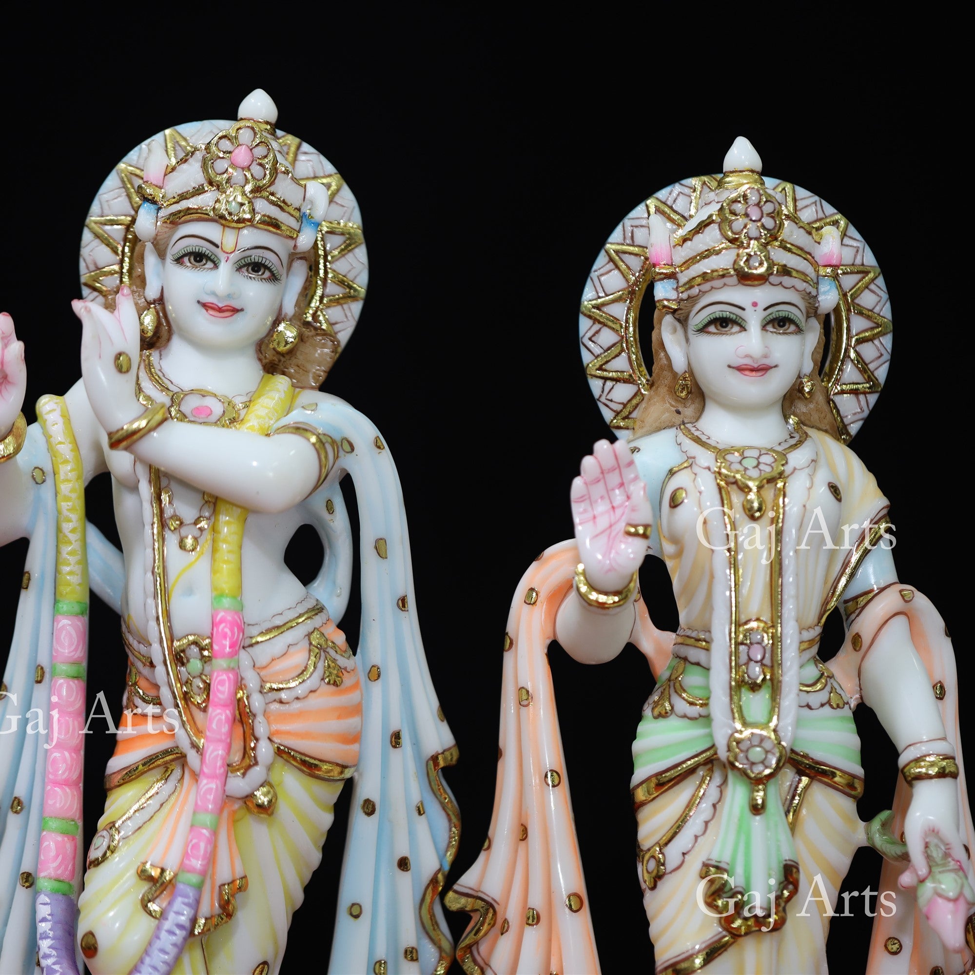 Marble Powder Radha Krishna Jodi | 15 Inch