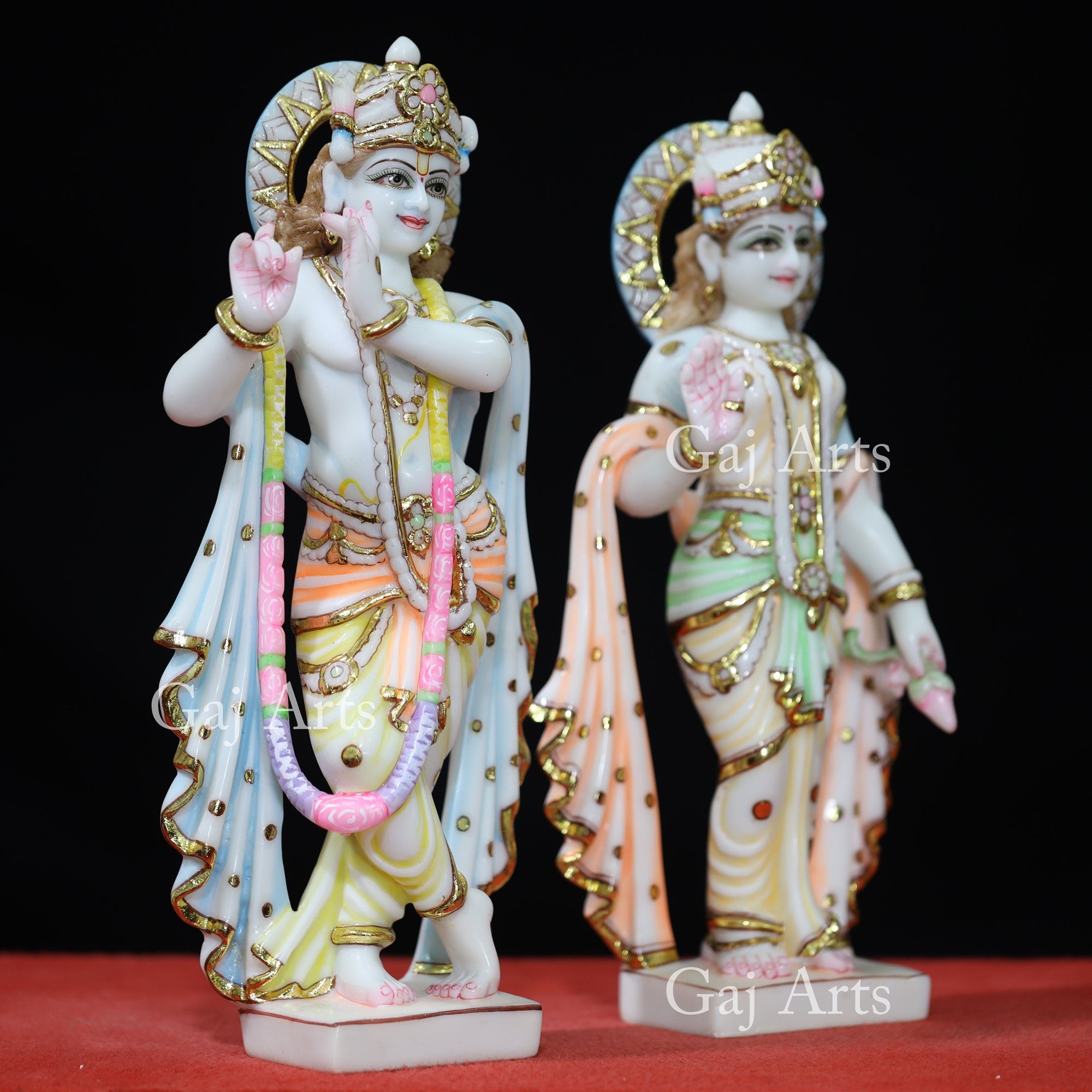 Marble Powder Radha Krishna Jodi | 15 Inch