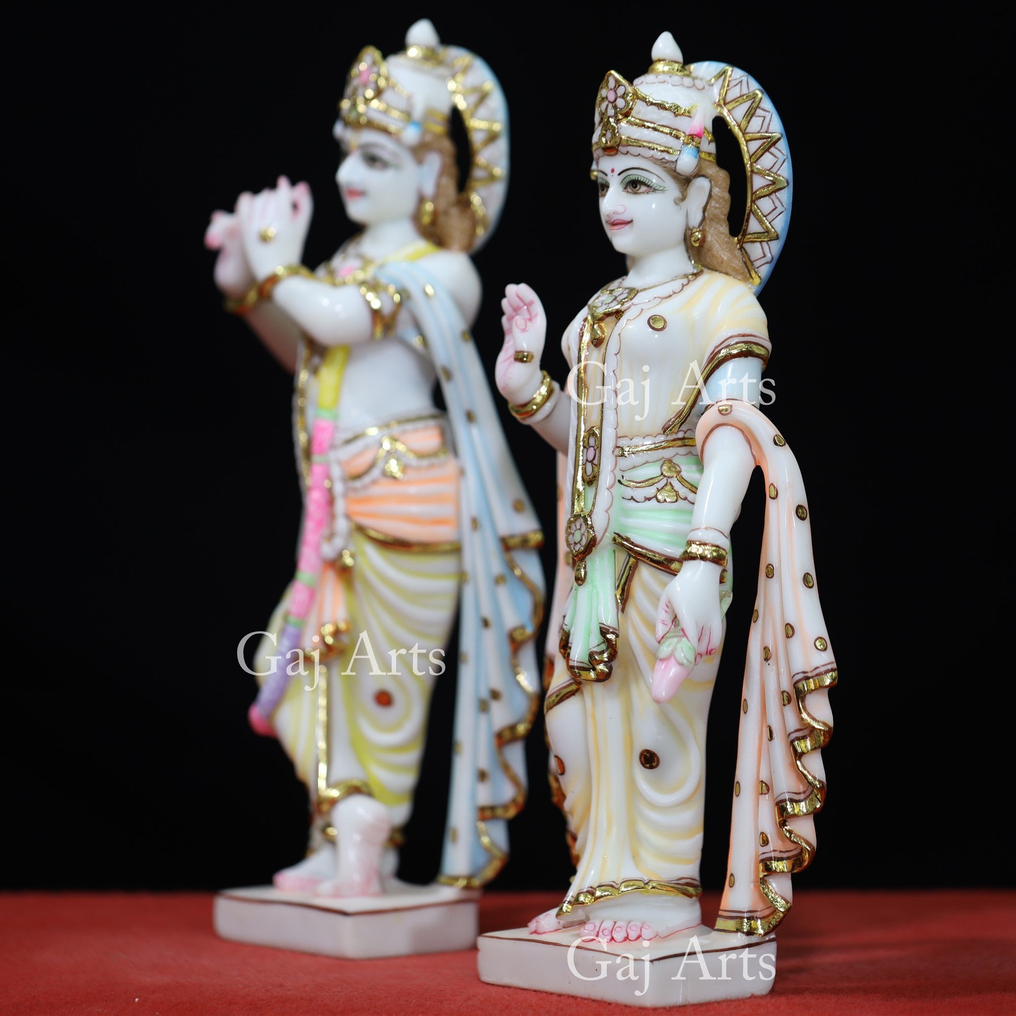 Marble Powder Radha Krishna Jodi | 15 Inch