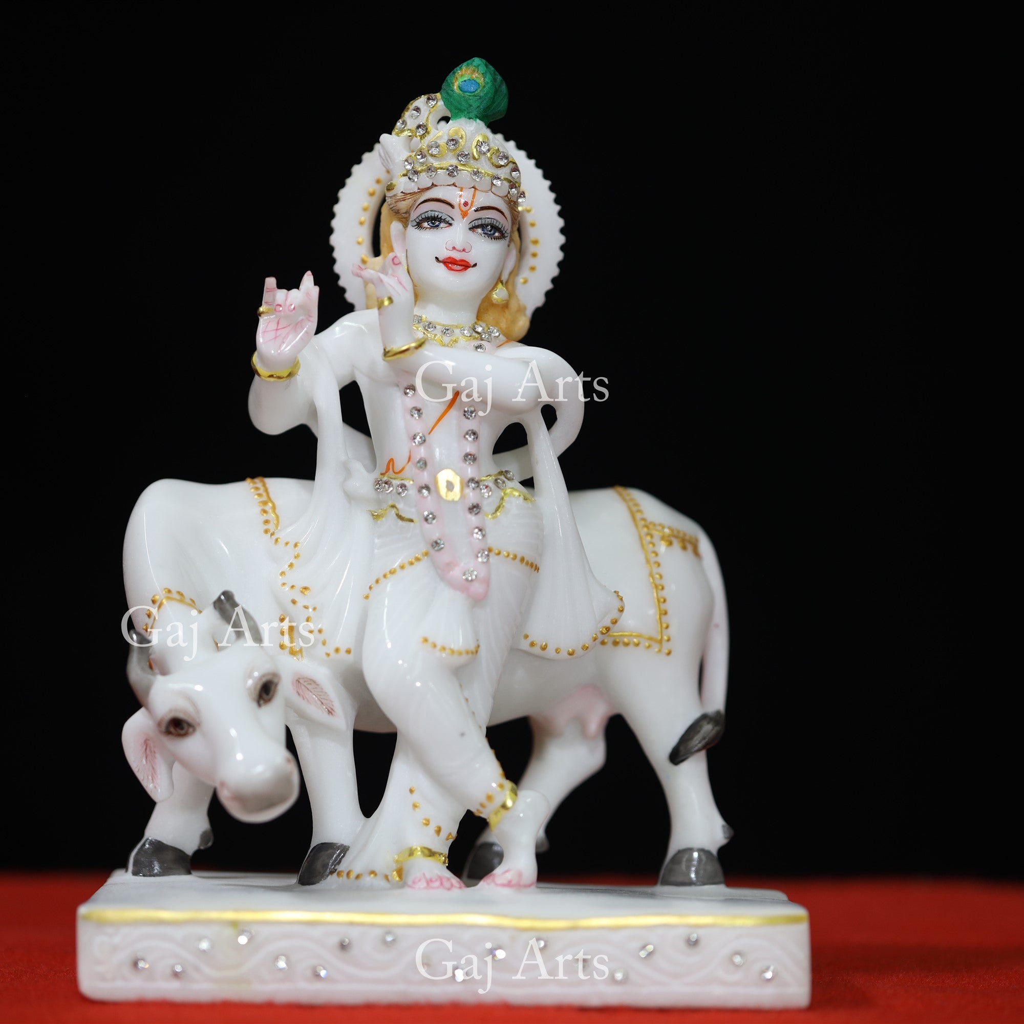 Marble Go Gopal Krishna Idol | 9 Inch