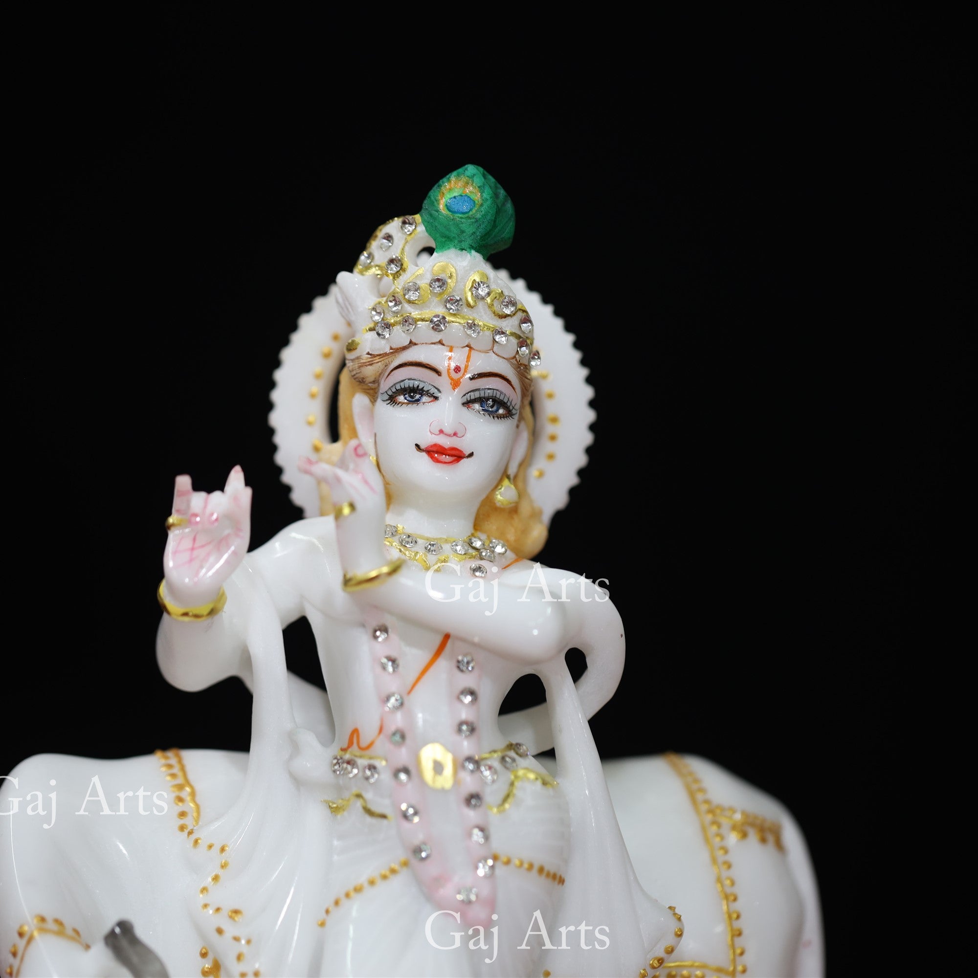 Marble Go Gopal Krishna Idol | 9 Inch