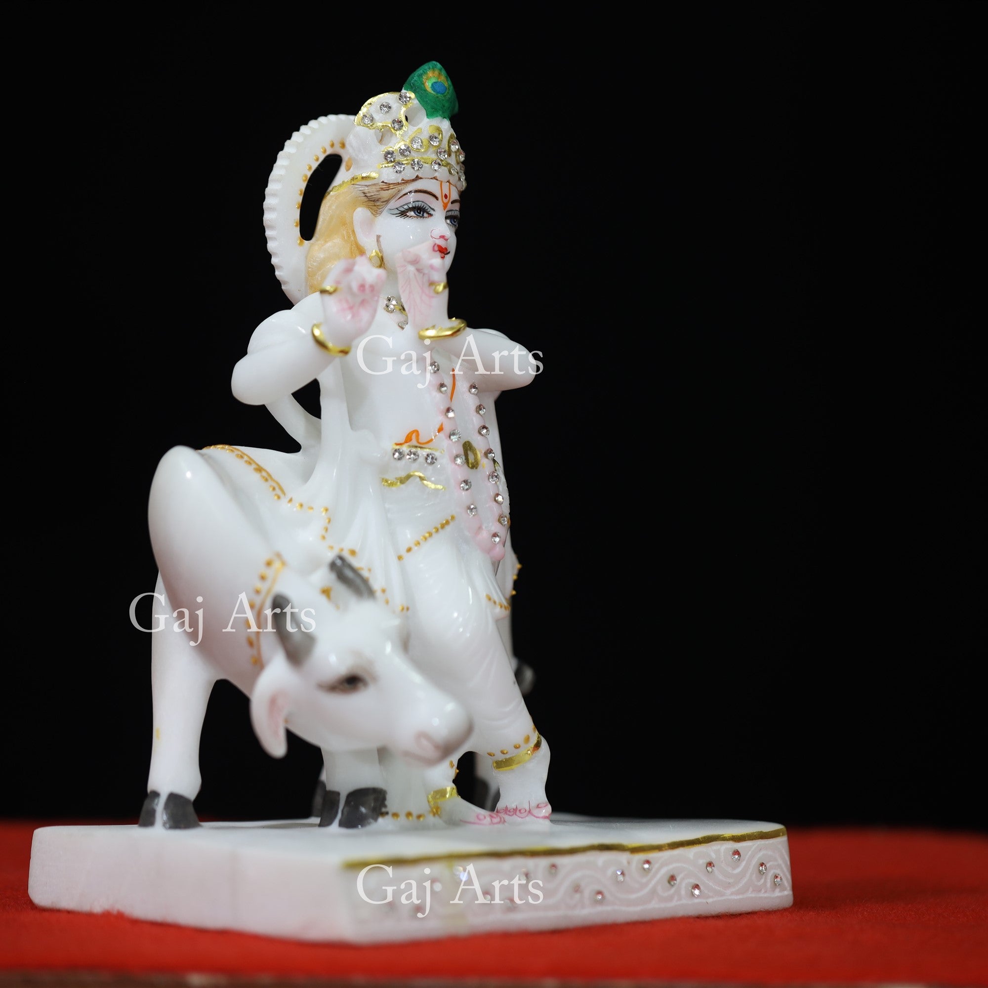 Marble Go Gopal Krishna Idol | 9 Inch