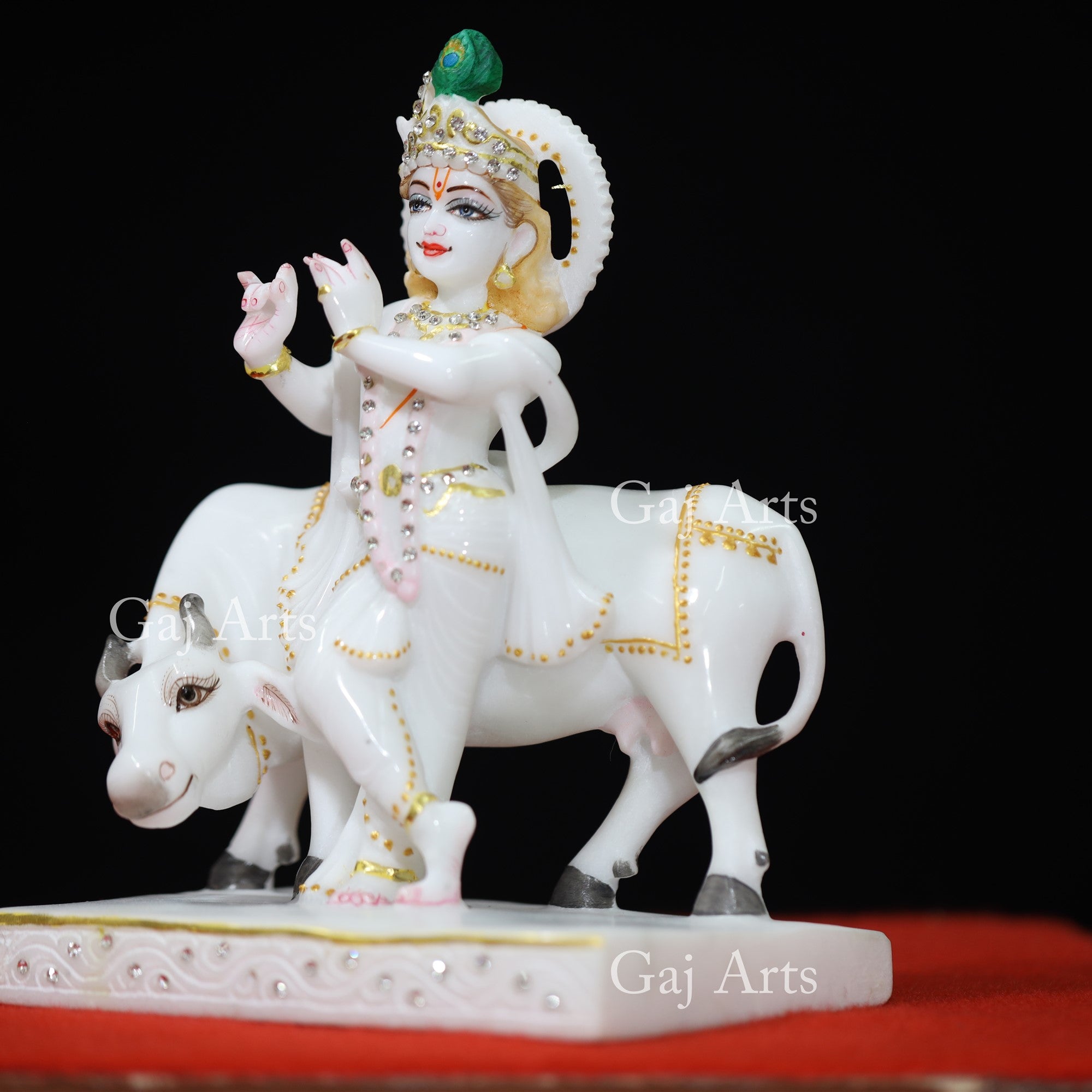 Marble Go Gopal Krishna Idol | 9 Inch
