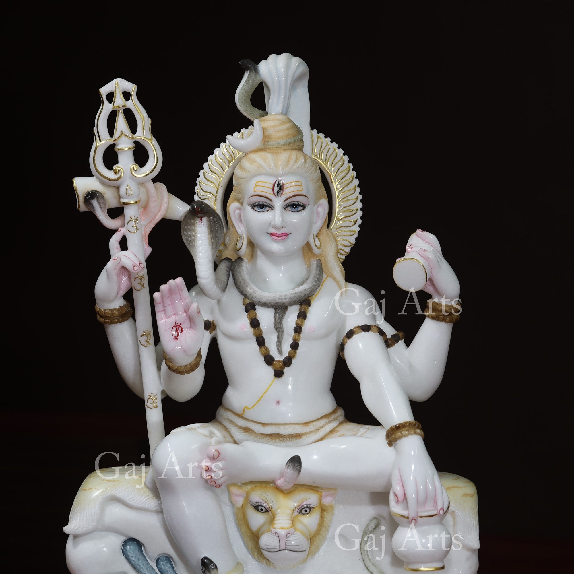 White Marble Shiva Idol | 36 Inch