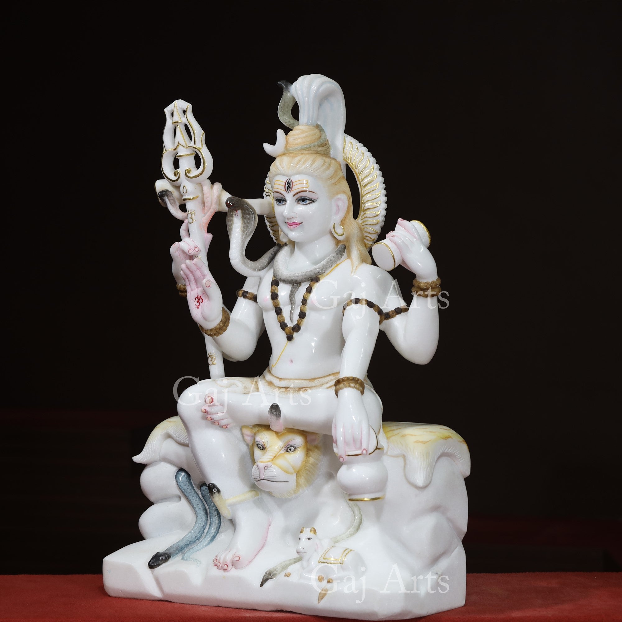 White Marble Shiva Idol | 36 Inch