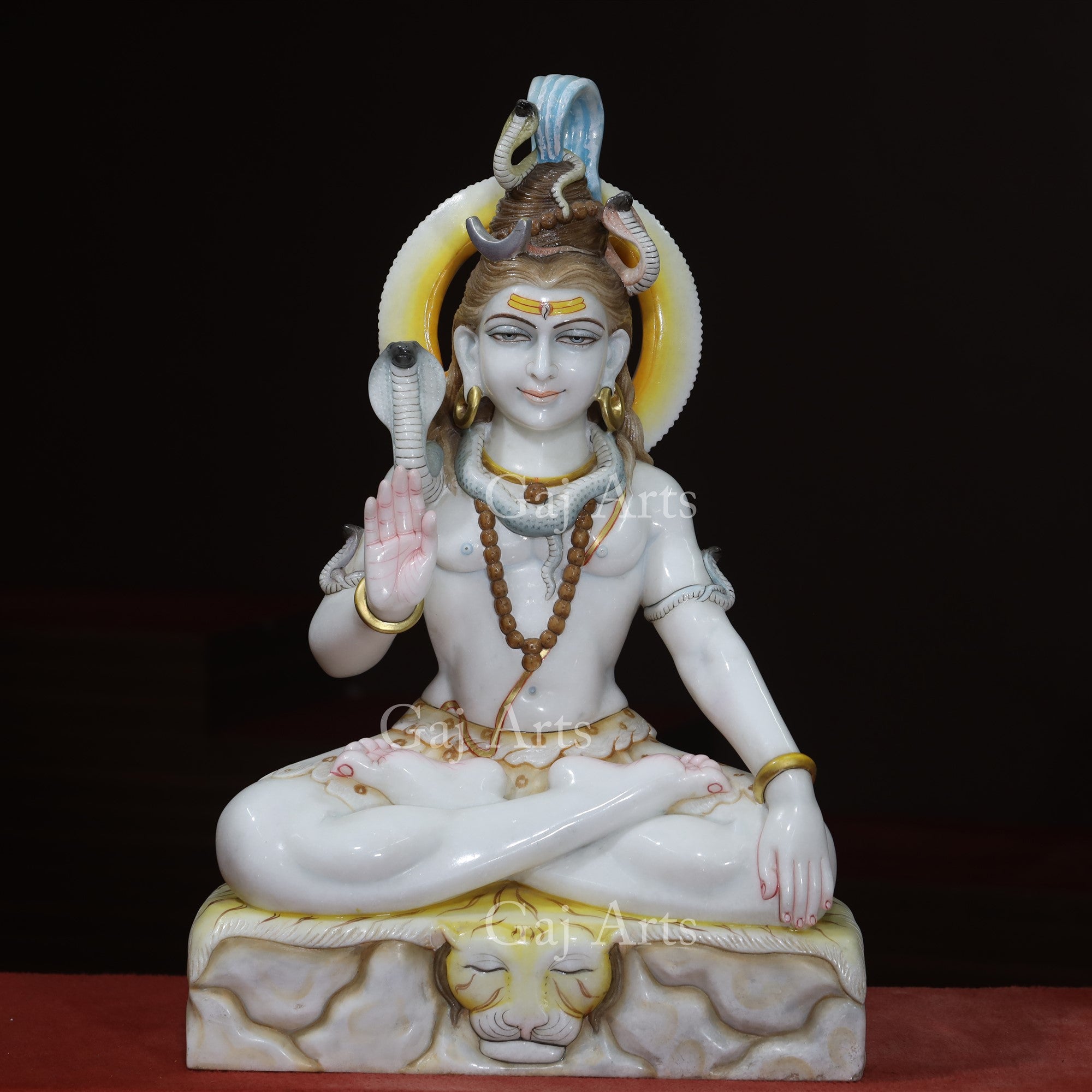 White Marble Shiva Statue | 30 Inch