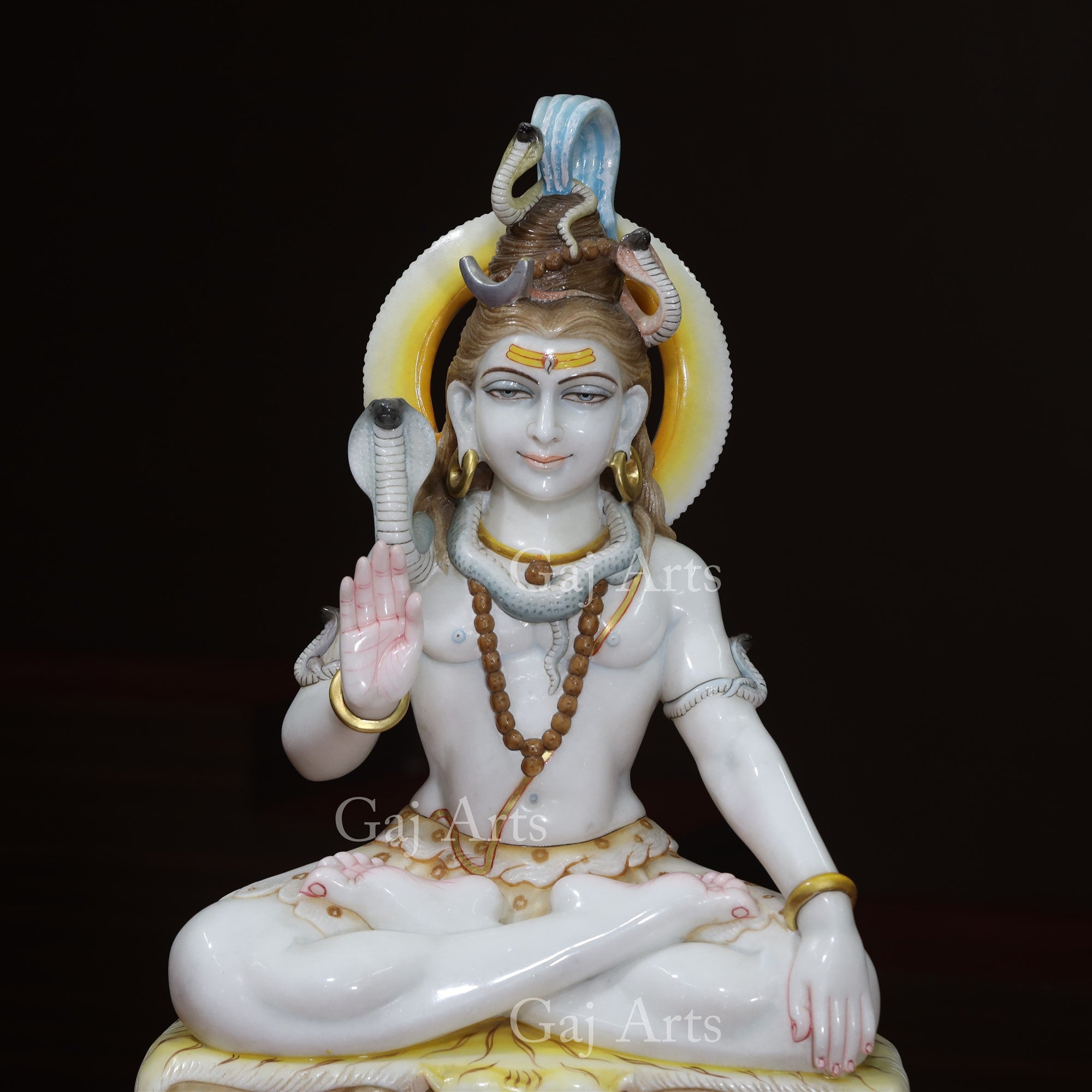 White Marble Shiva Statue | 30 Inch