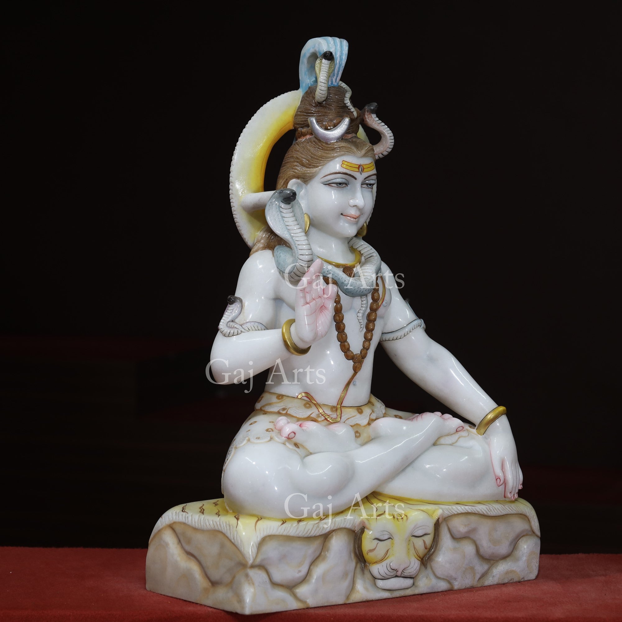 White Marble Shiva Statue | 30 Inch