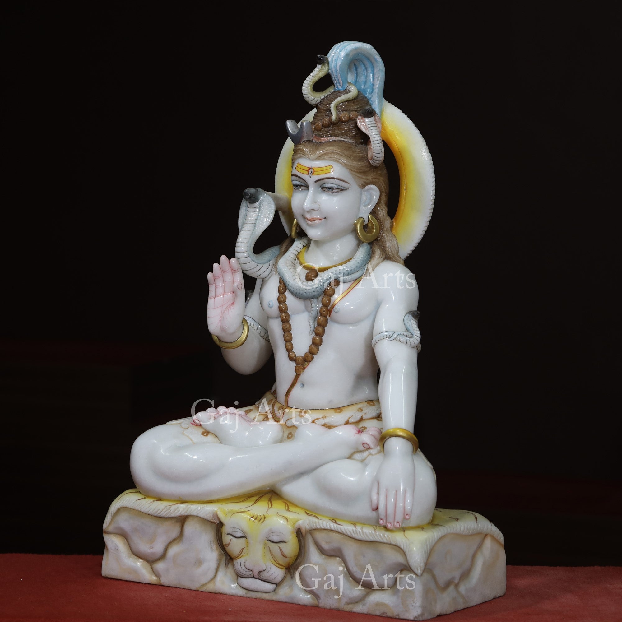 White Marble Shiva Statue | 30 Inch