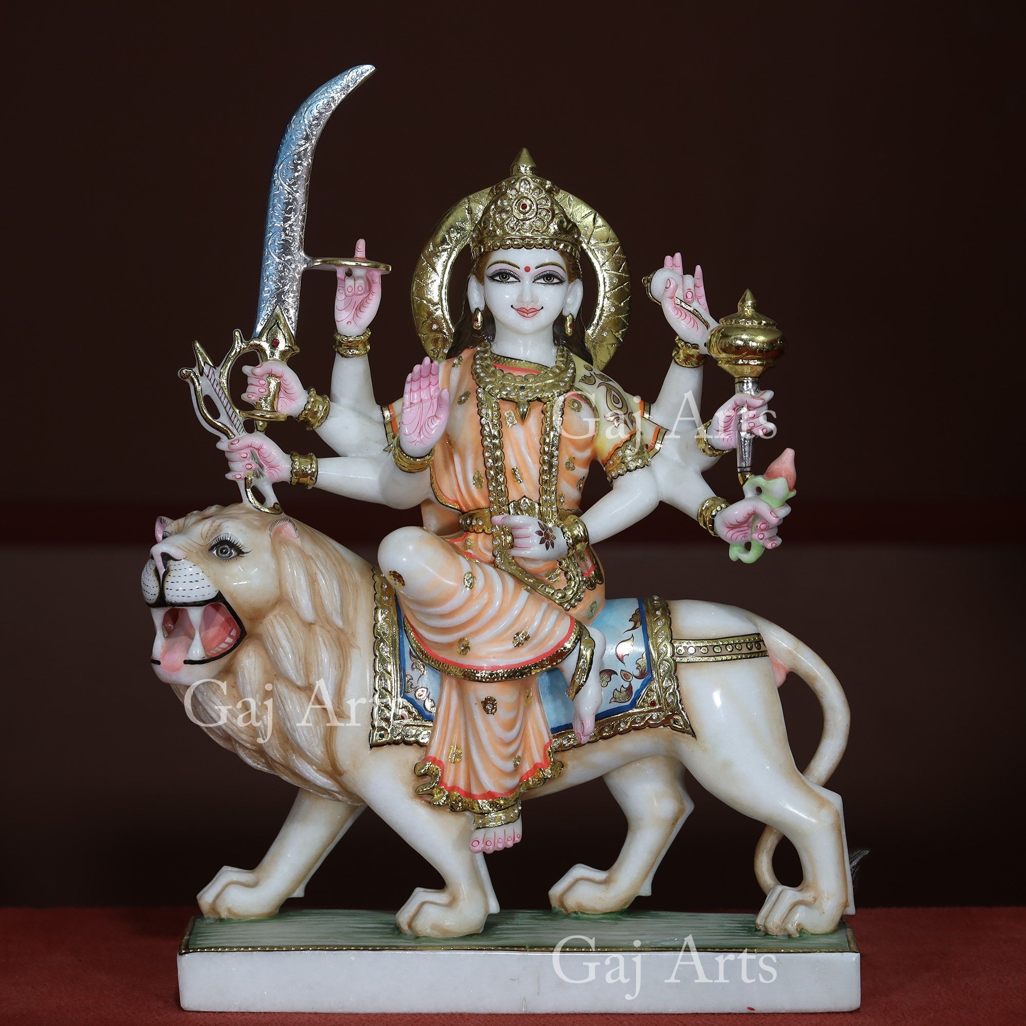 Marble Durga Mata Idol | 24 Inch