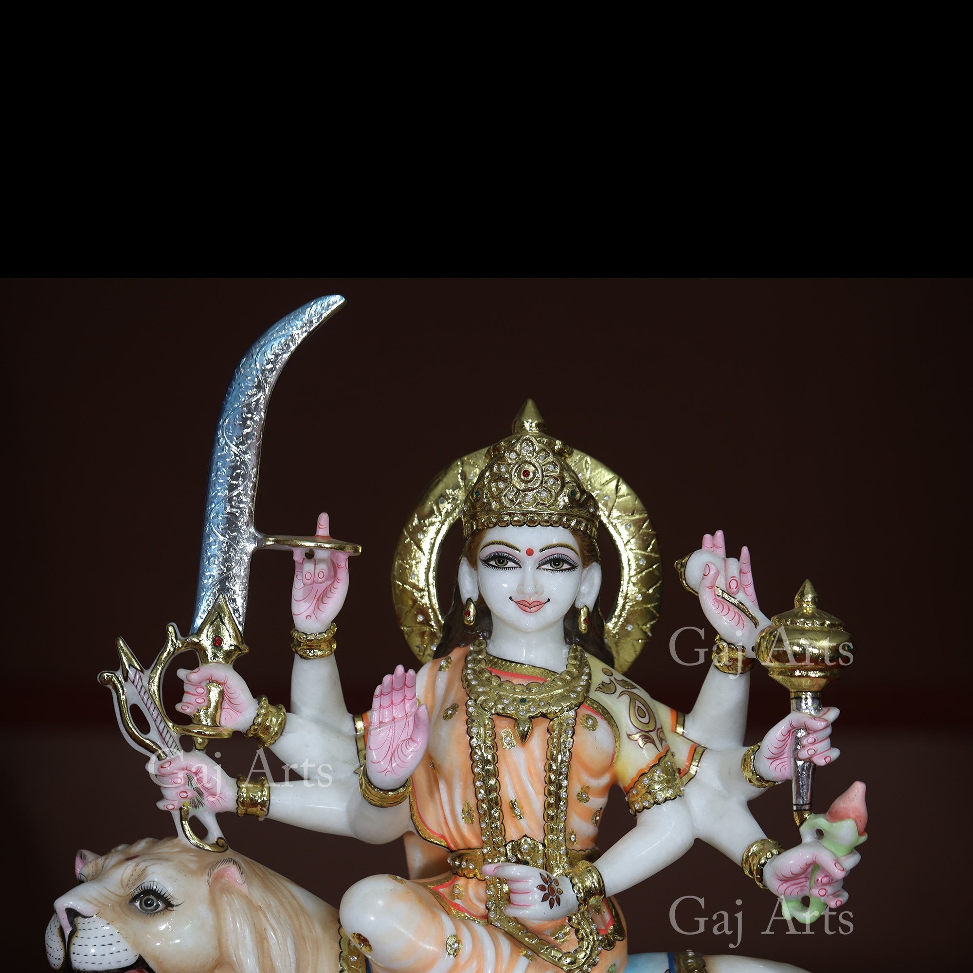 Marble Durga Mata Idol | 24 Inch