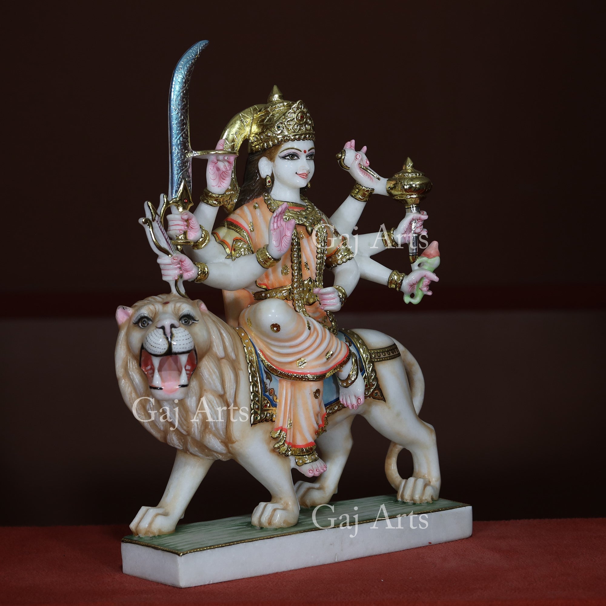 Marble Durga Mata Idol | 24 Inch