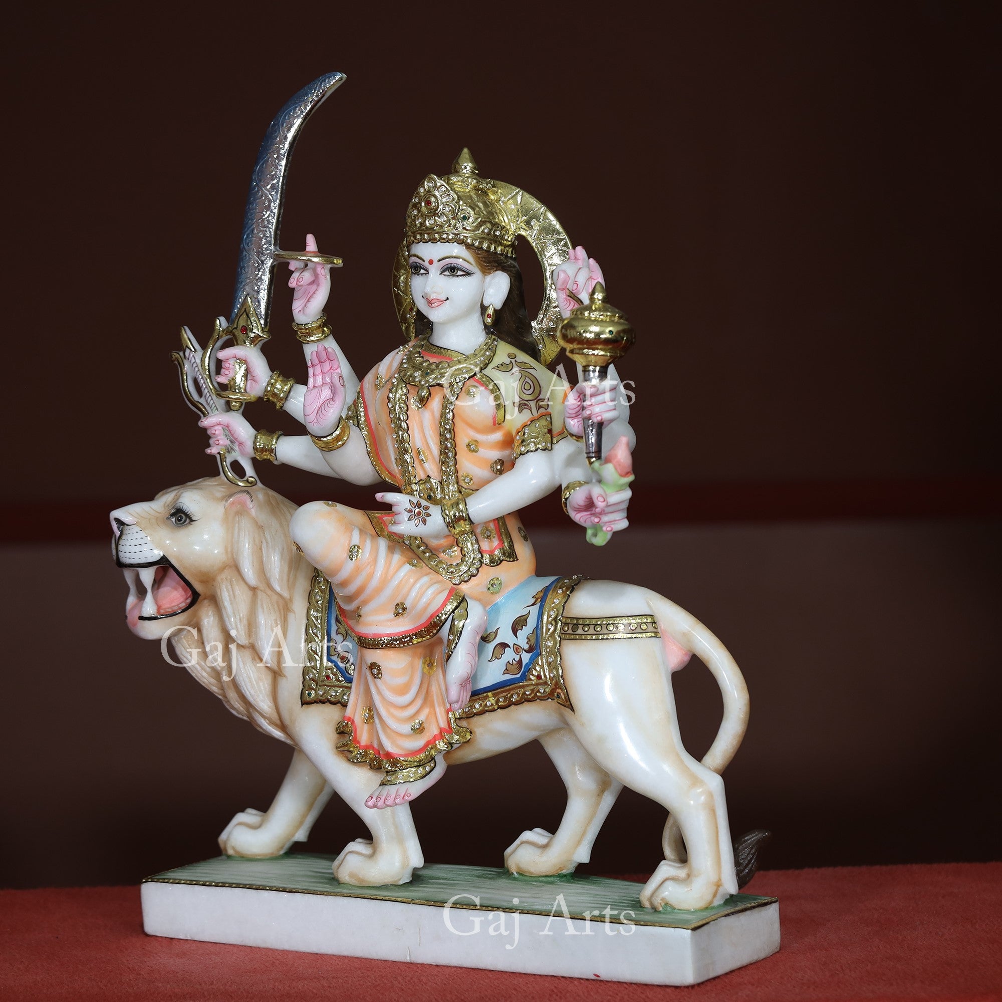 Marble Durga Mata Idol | 24 Inch