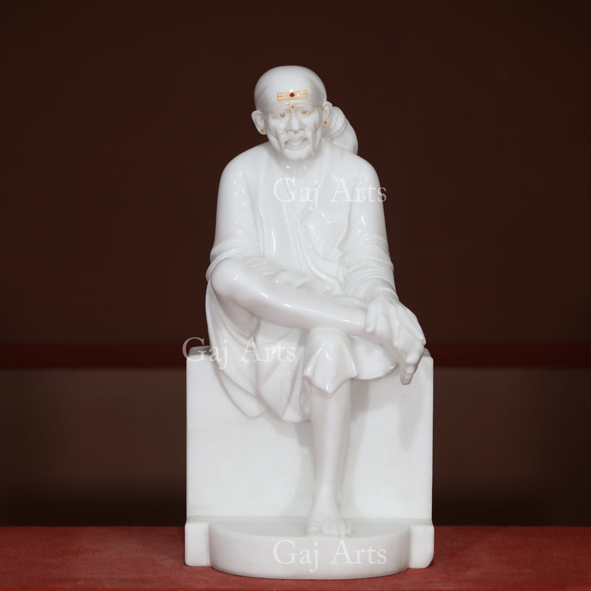 White Makrana Marble Sai Baba Idol | 27 Inch