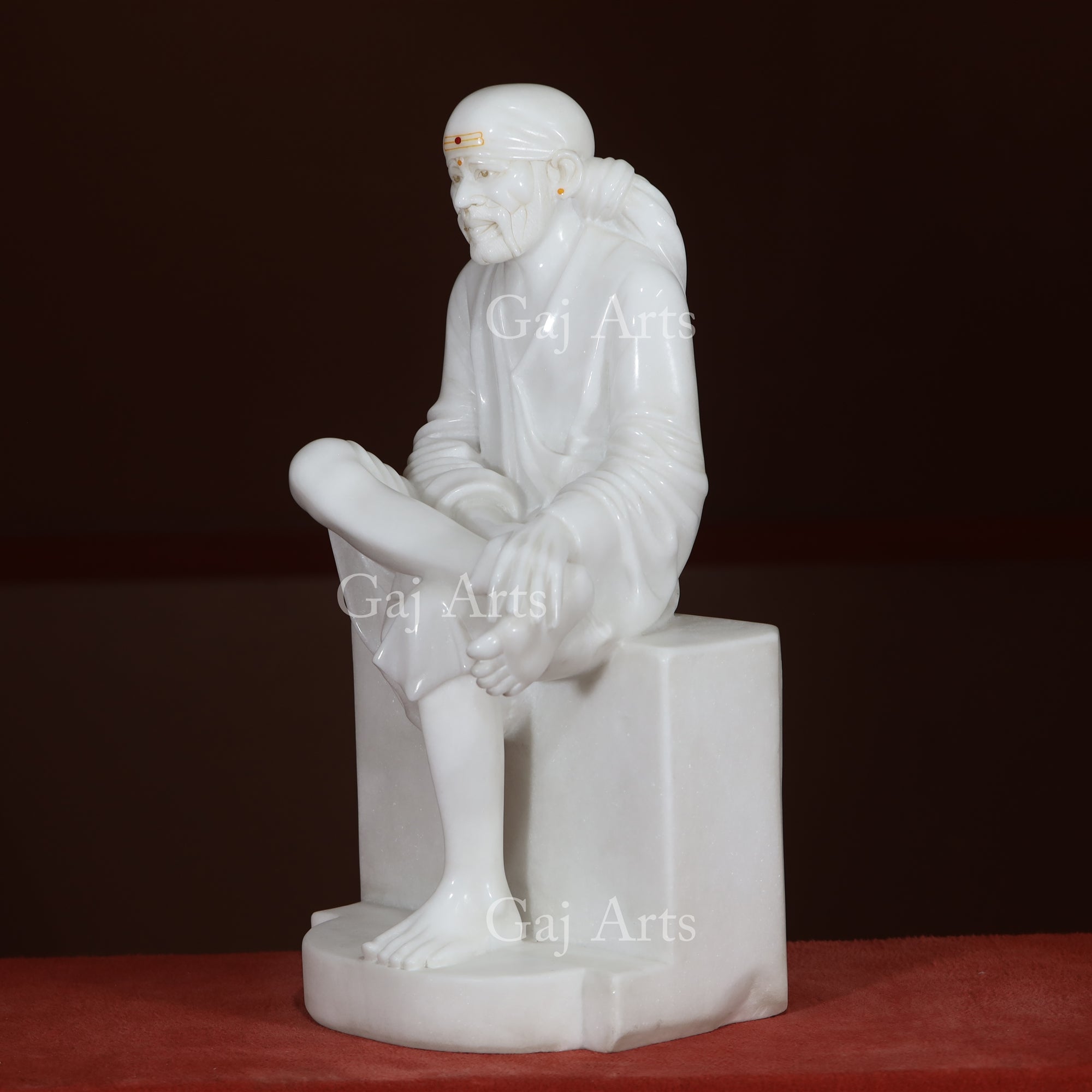 White Makrana Marble Sai Baba Idol | 27 Inch