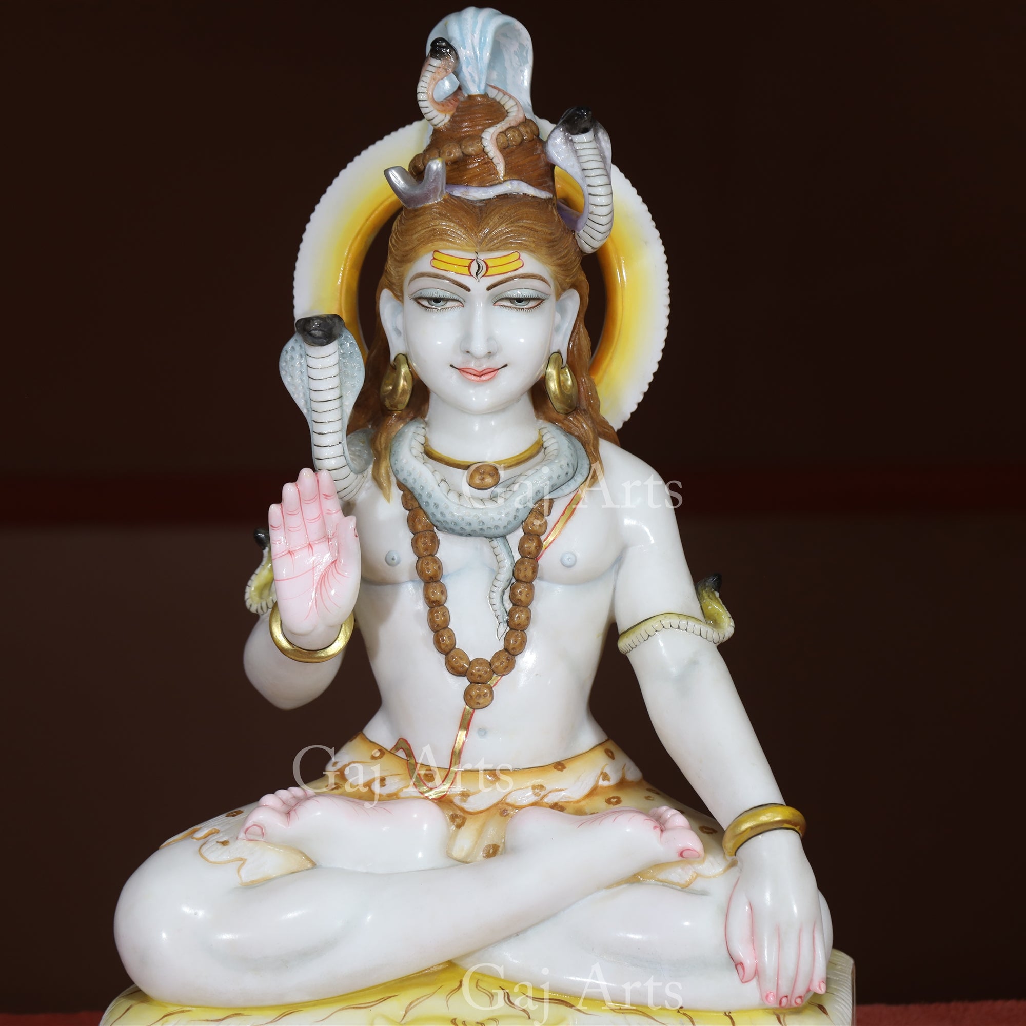 White Marble Shiva Statue | 24 Inch