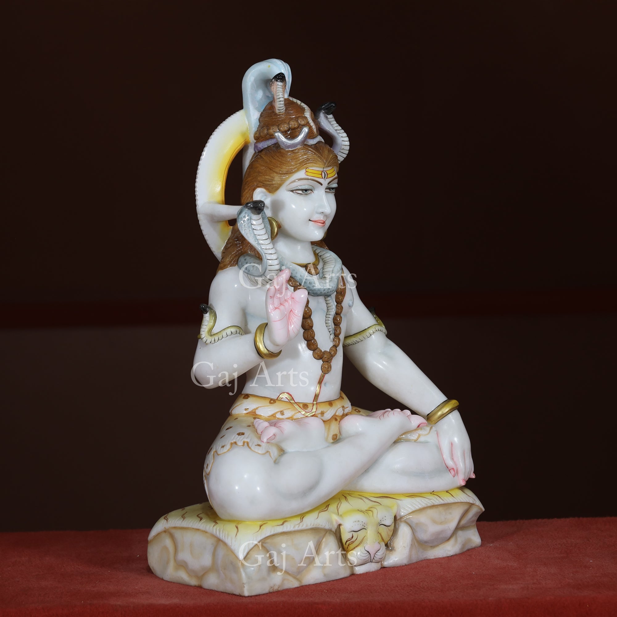 White Marble Shiva Statue | 24 Inch