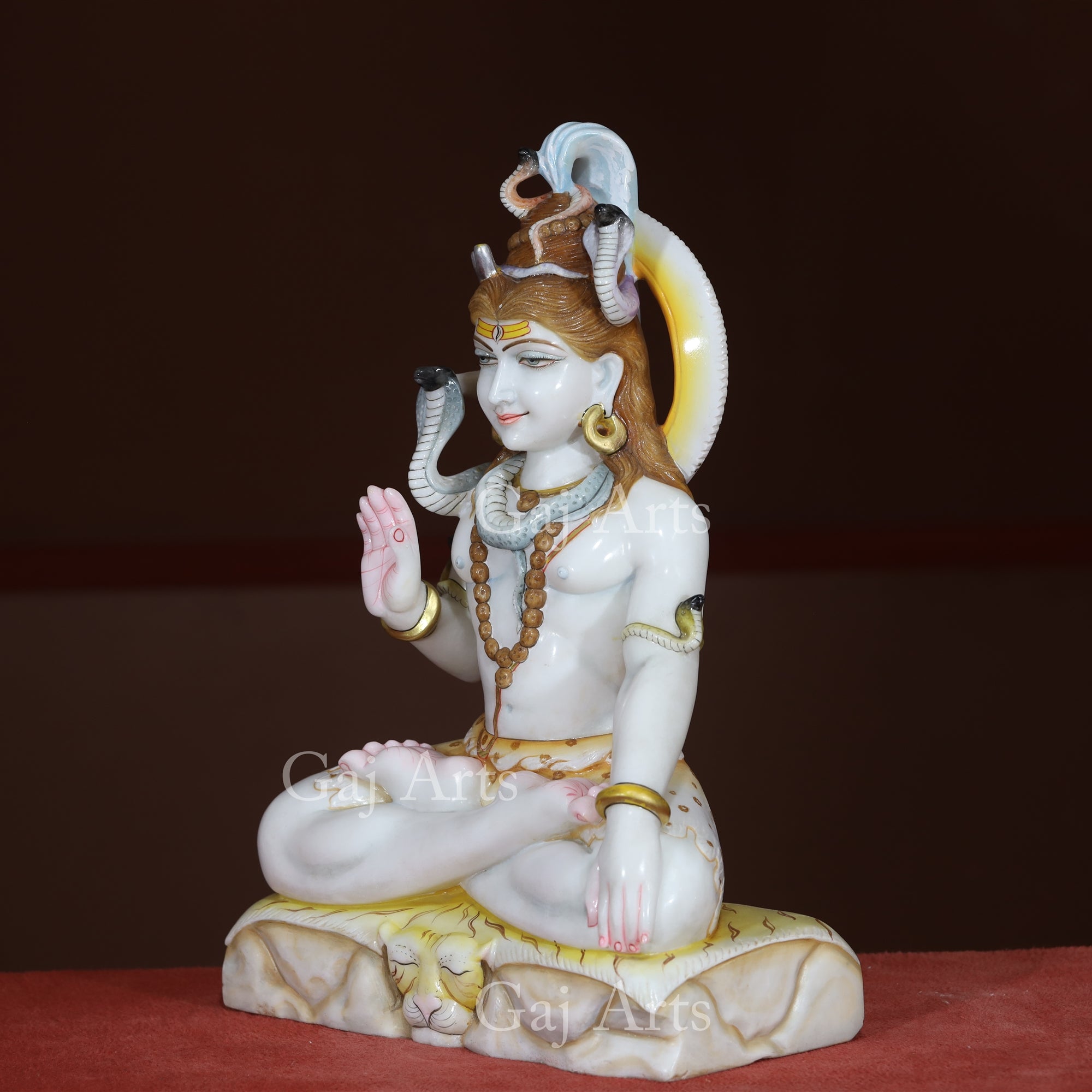 White Marble Shiva Statue | 24 Inch