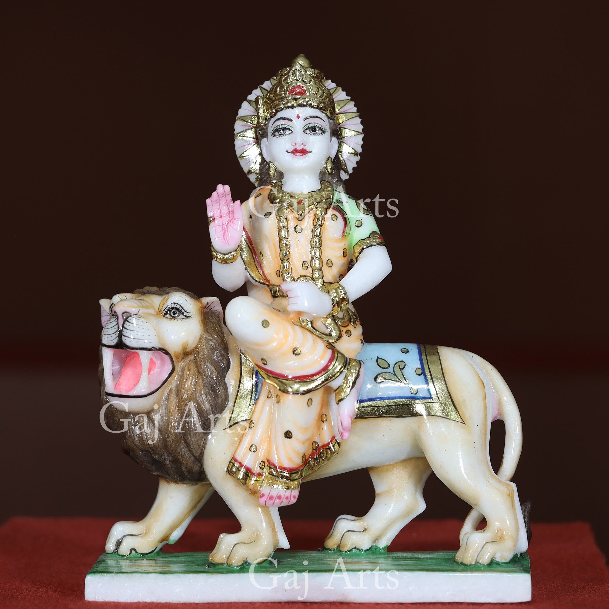 Makrana Marble Durga Maa Idol | 12 Inch