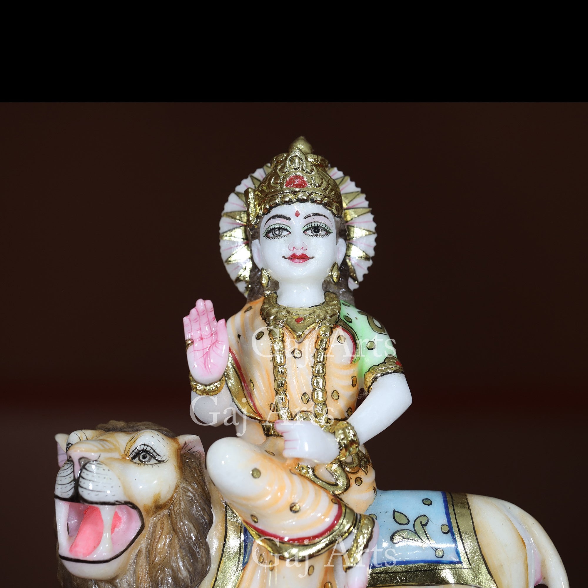 Makrana Marble Durga Maa Idol | 12 Inch
