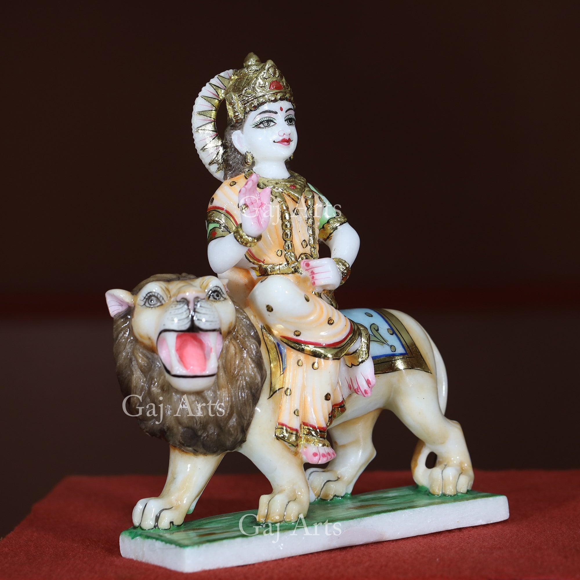 Makrana Marble Durga Maa Idol | 12 Inch