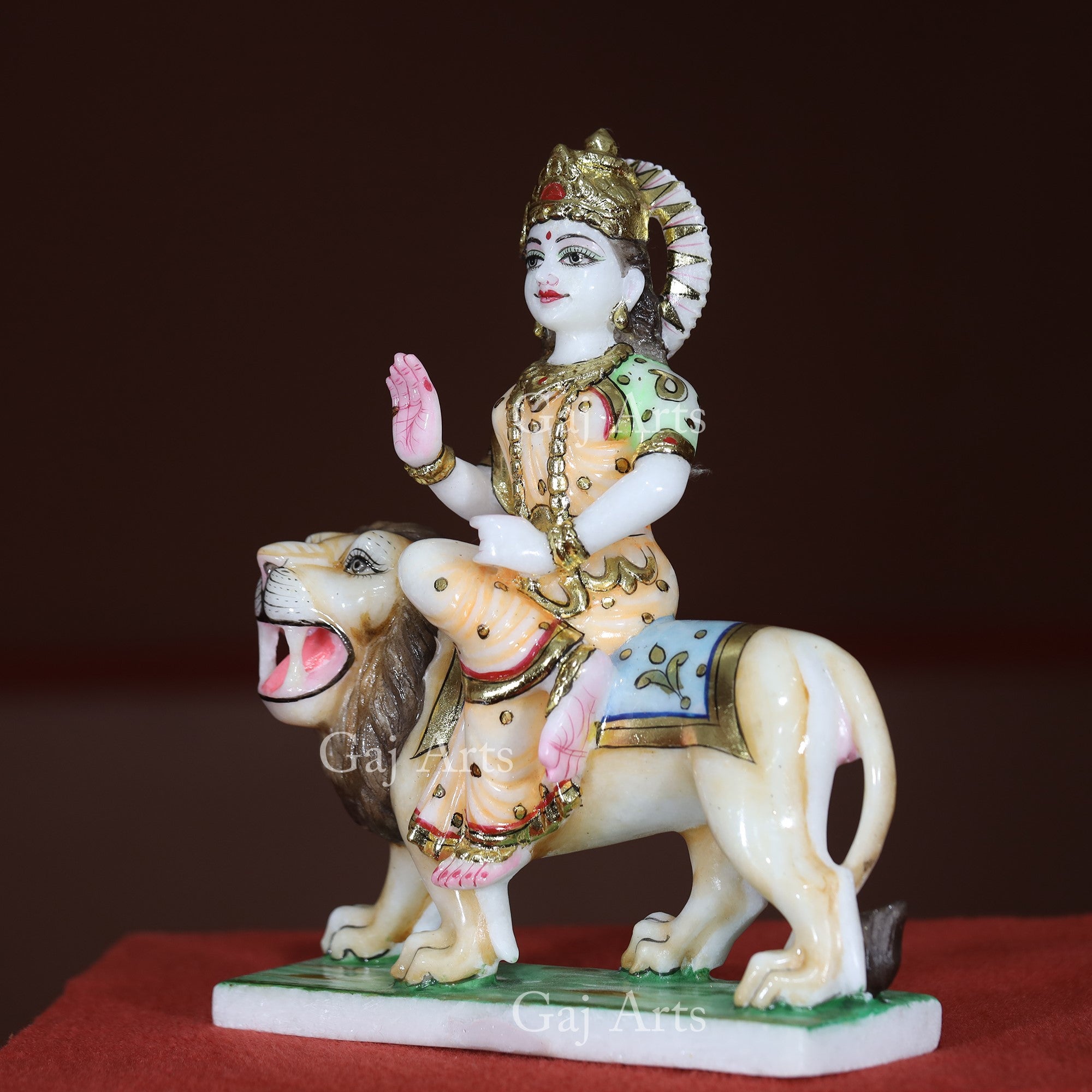 Makrana Marble Durga Maa Idol | 12 Inch