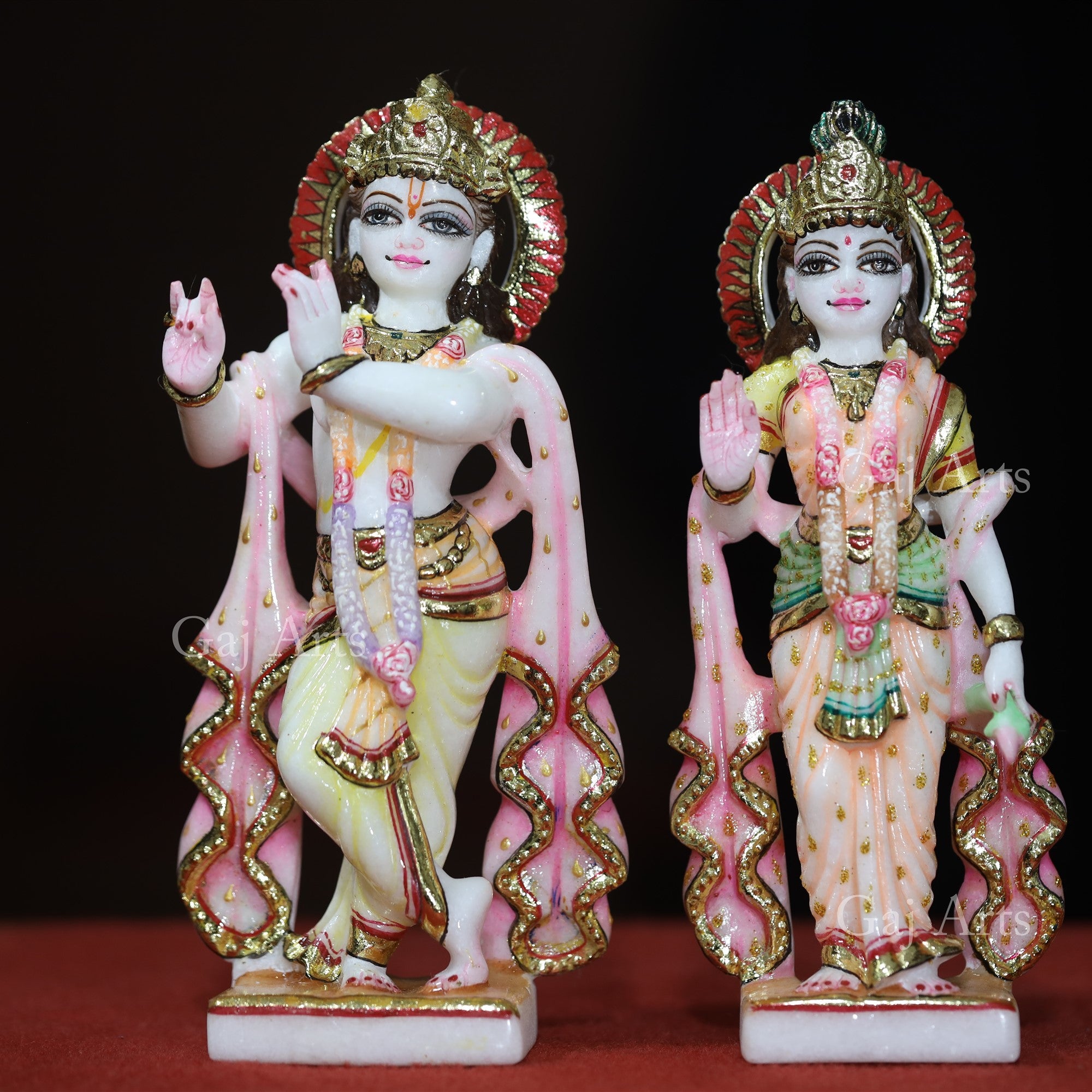 Marble Radha Krishna Jodi | 9 Inch