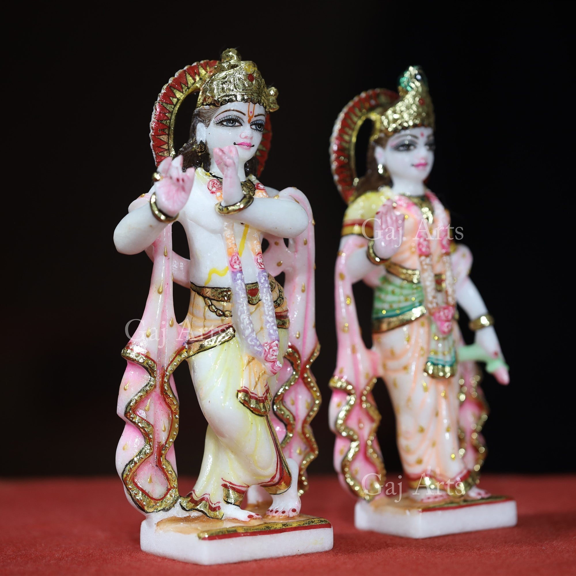 Marble Radha Krishna Jodi | 9 Inch