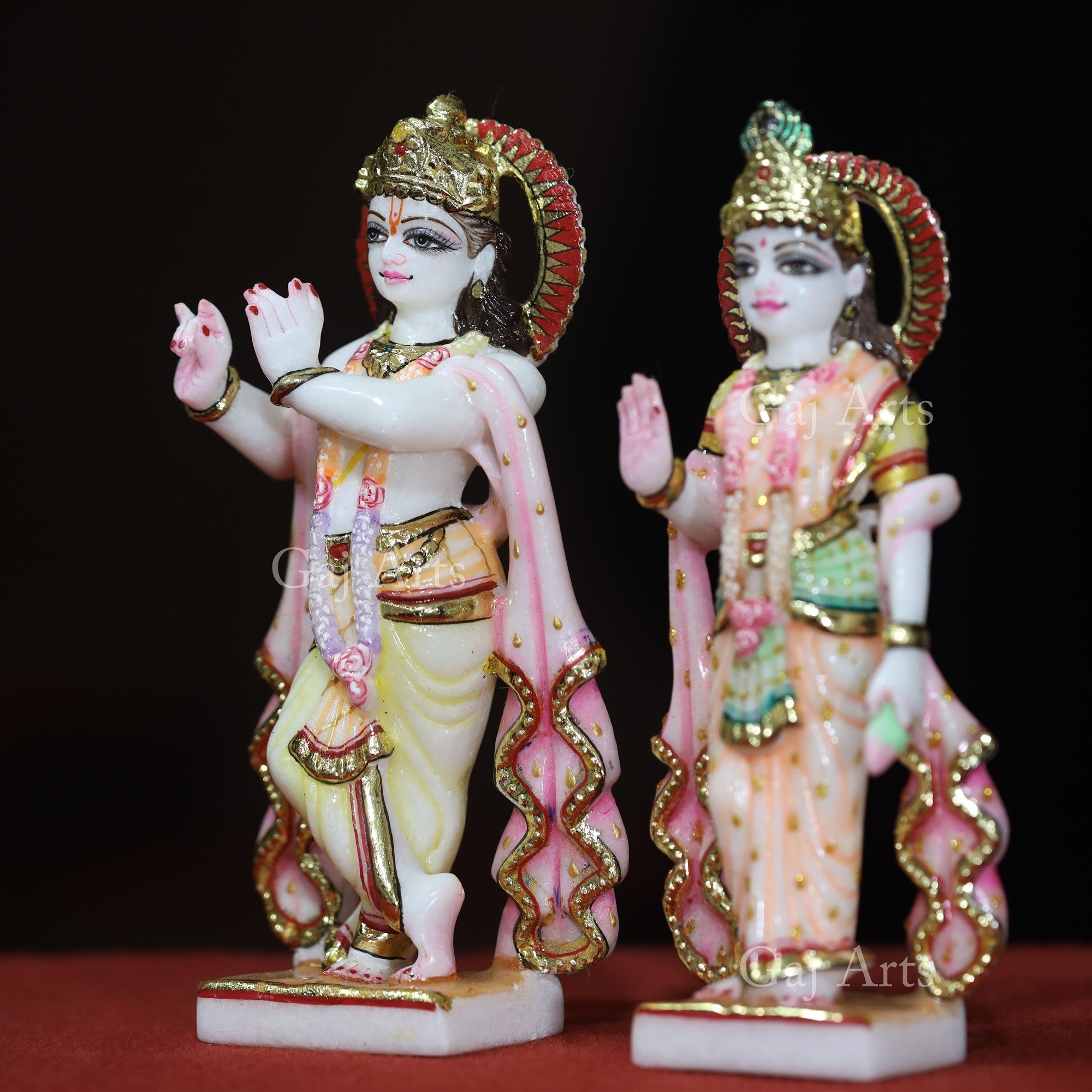 Marble Radha Krishna Jodi | 9 Inch