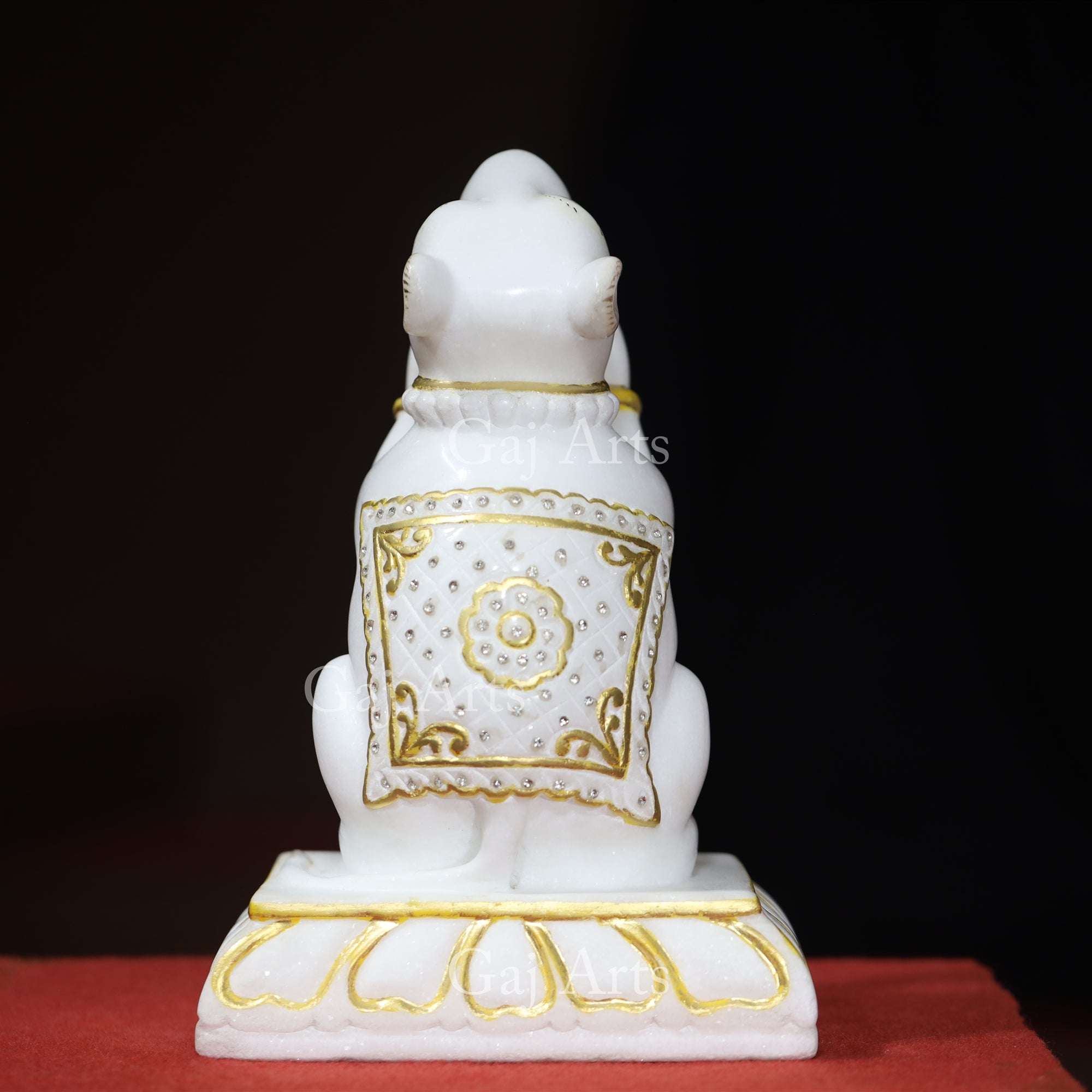 White Makrana Marble Mouse Statue | 12 Inch