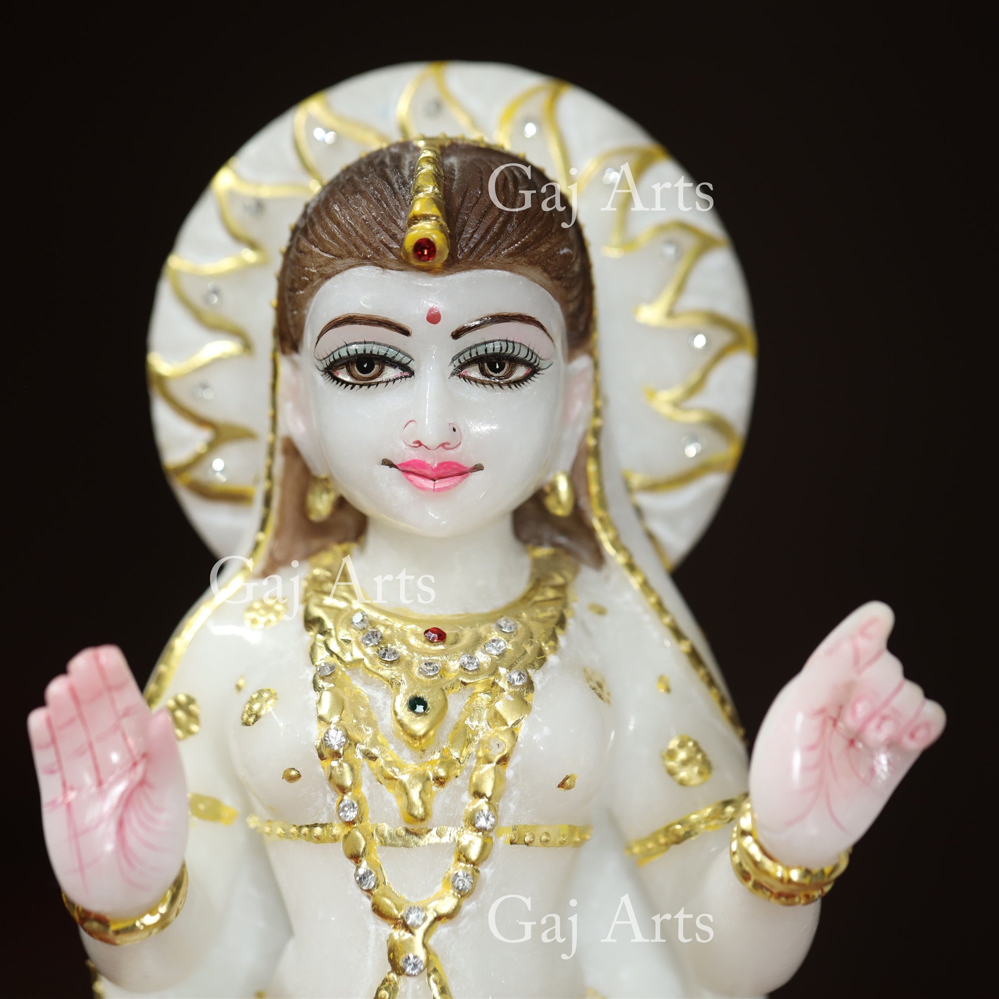 White Makrana Marble Khodiyar Maa Idol | 15 Inch