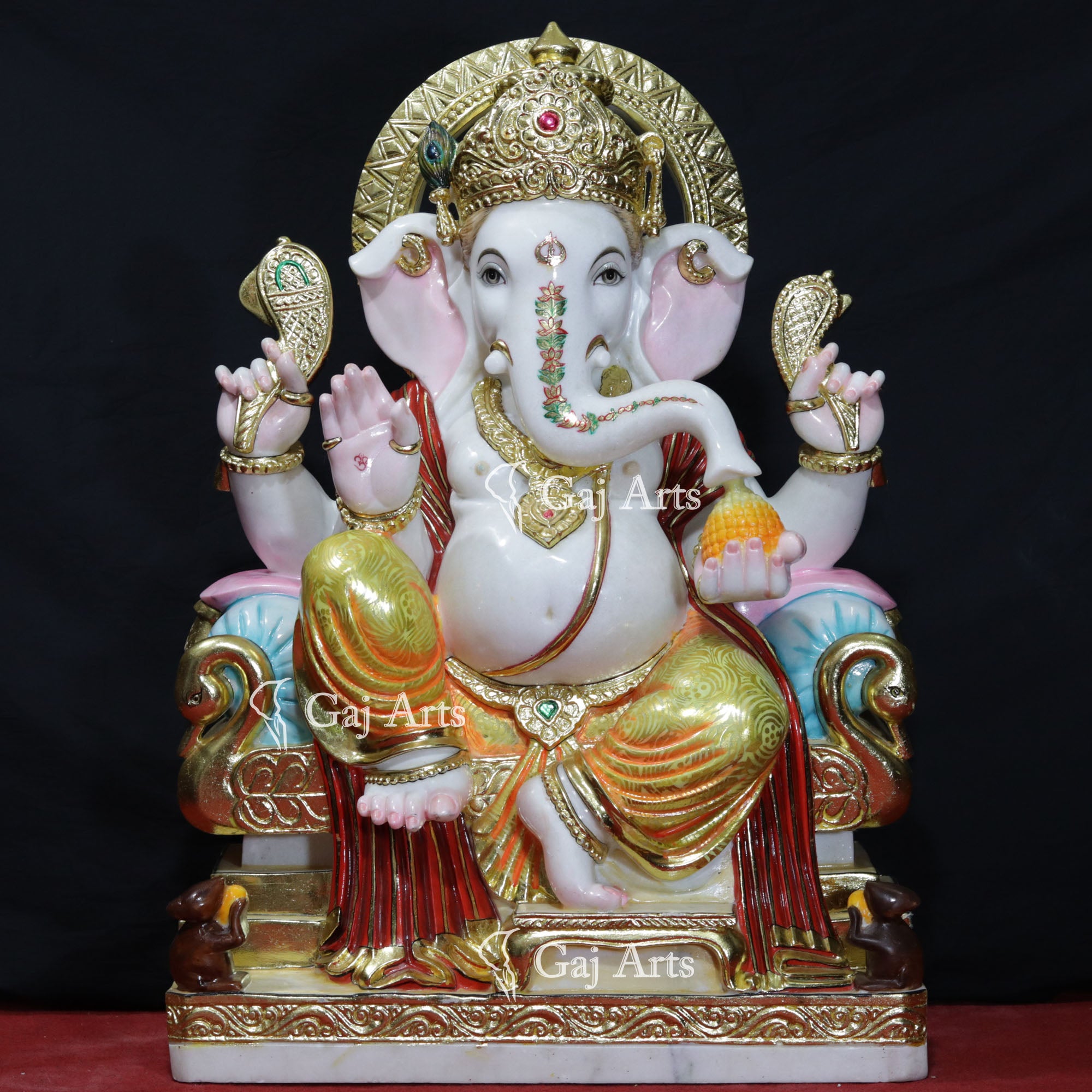 Artistic Marble Ganesh Statue | 36 Inch