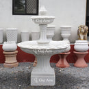 Marble Floral Water Fountain 72"