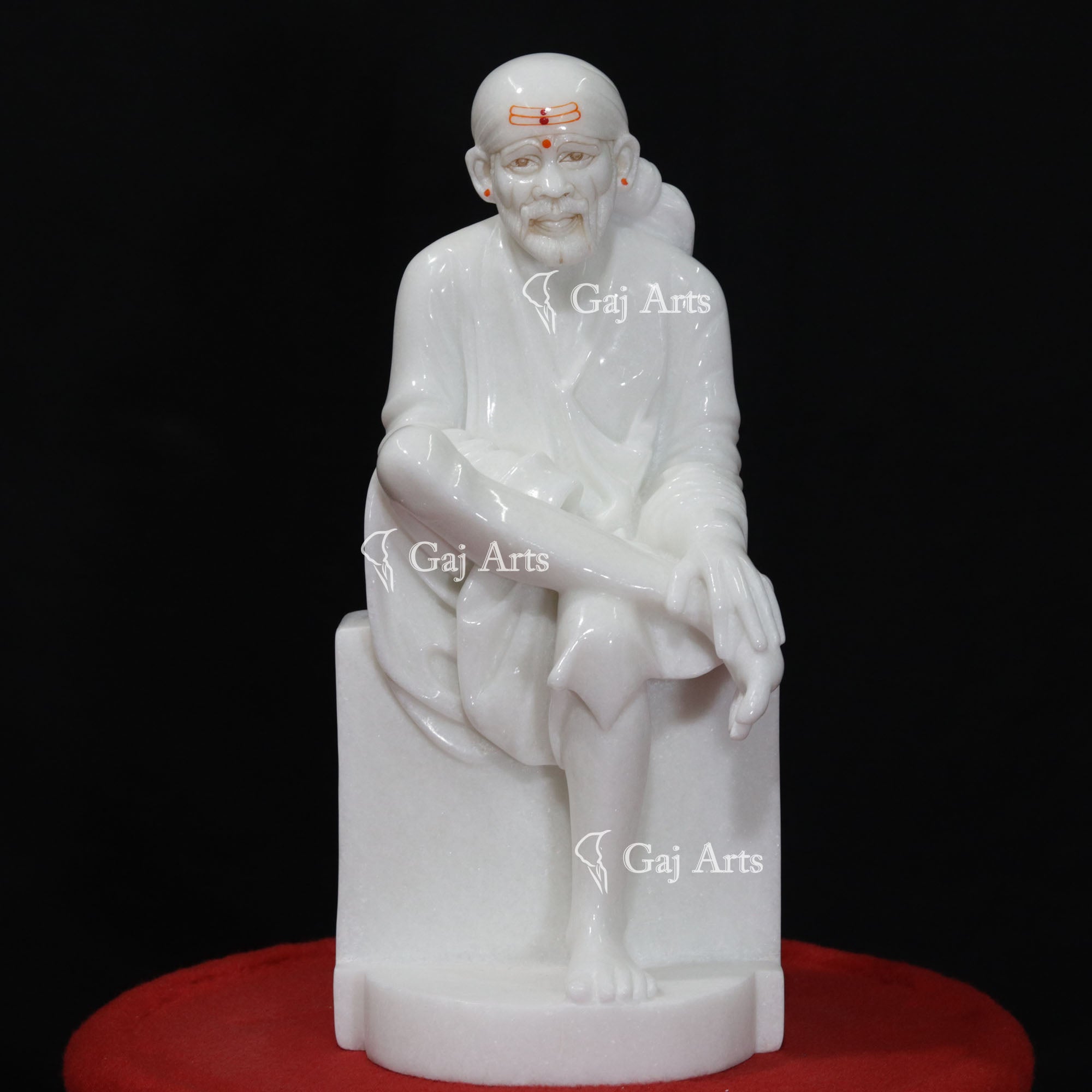 White Vietnam Marble Sai Baba Idol | 18 Inch