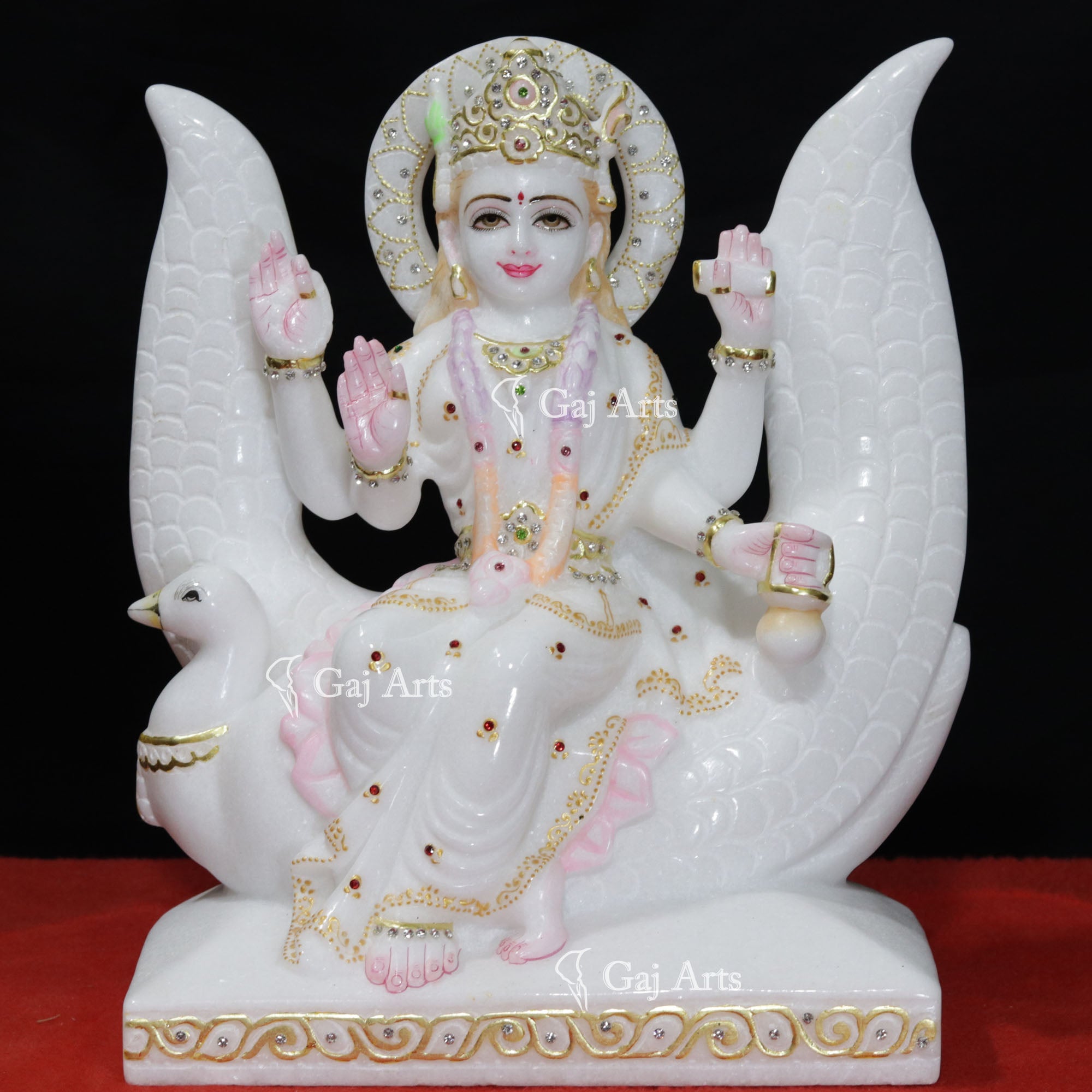 White Makrana Marble Brahmani Maa Idol | 15 Inch