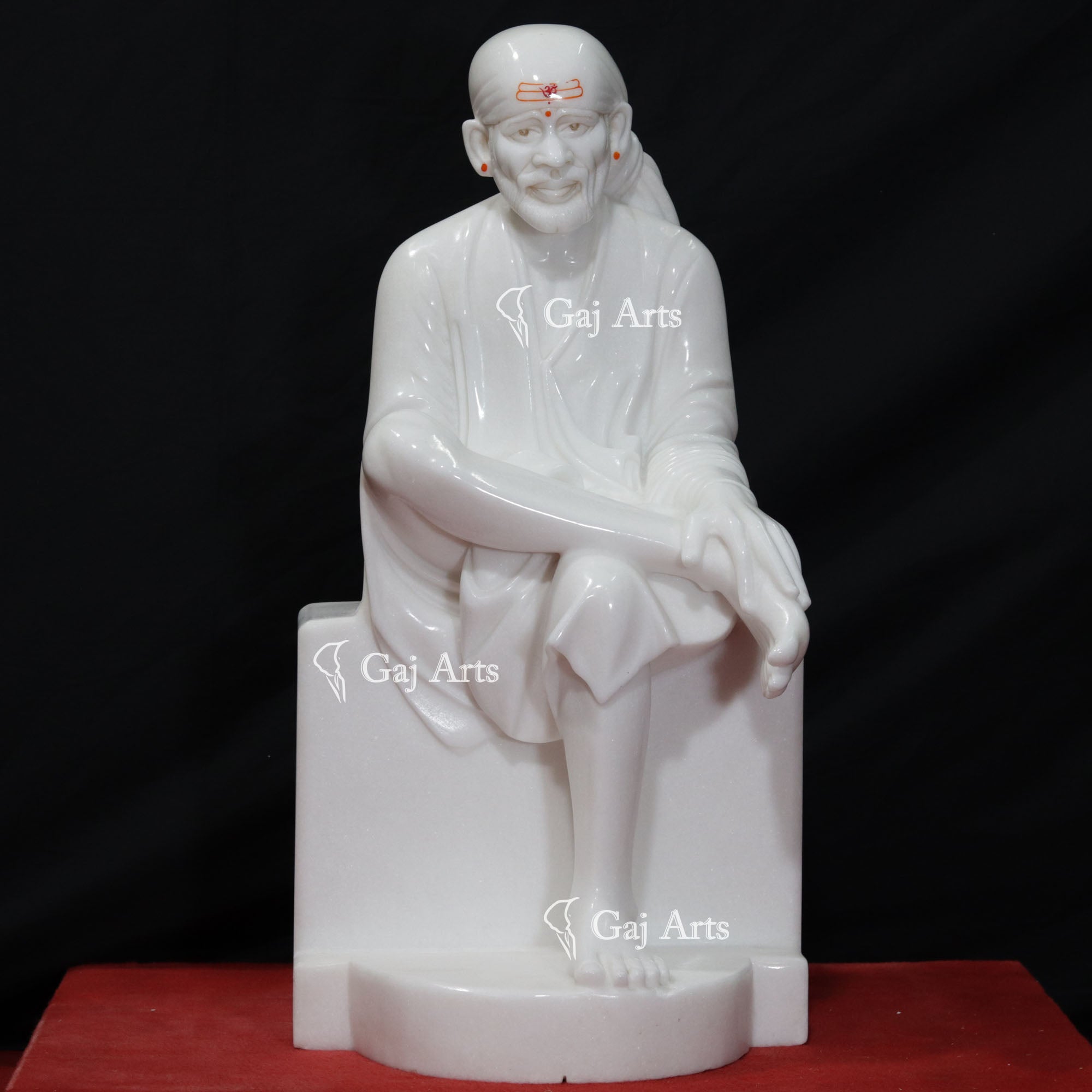 White Makrana Marble Sai Baba Idol | 30 Inch