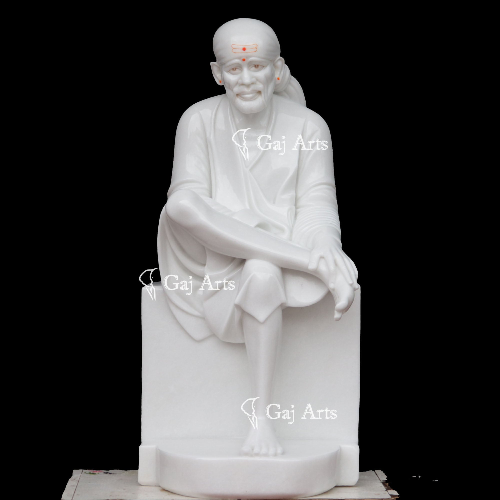White Vietnam Marble Sai Baba Idol | 42 Inch