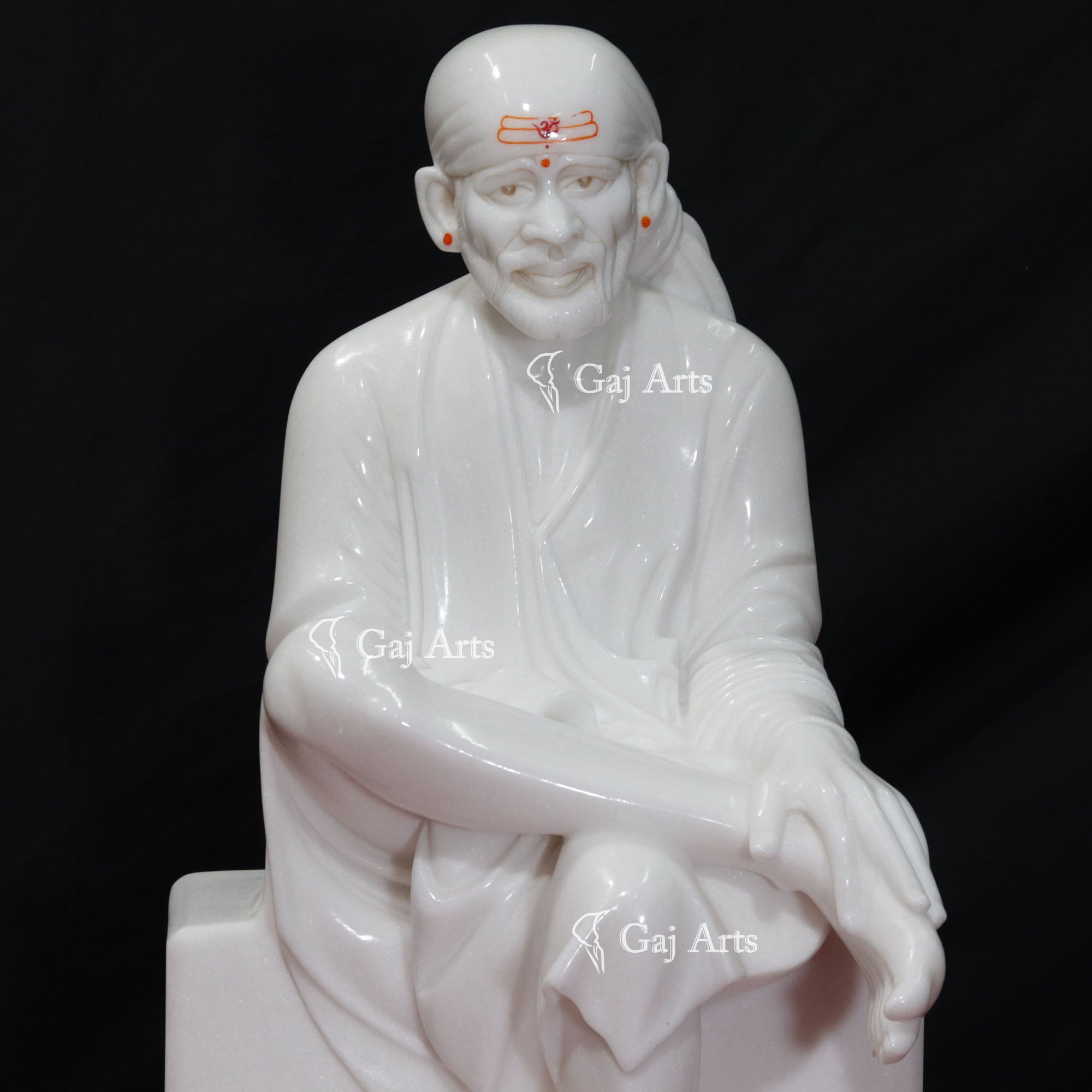White Makrana Marble Sai Baba Idol | 30 Inch