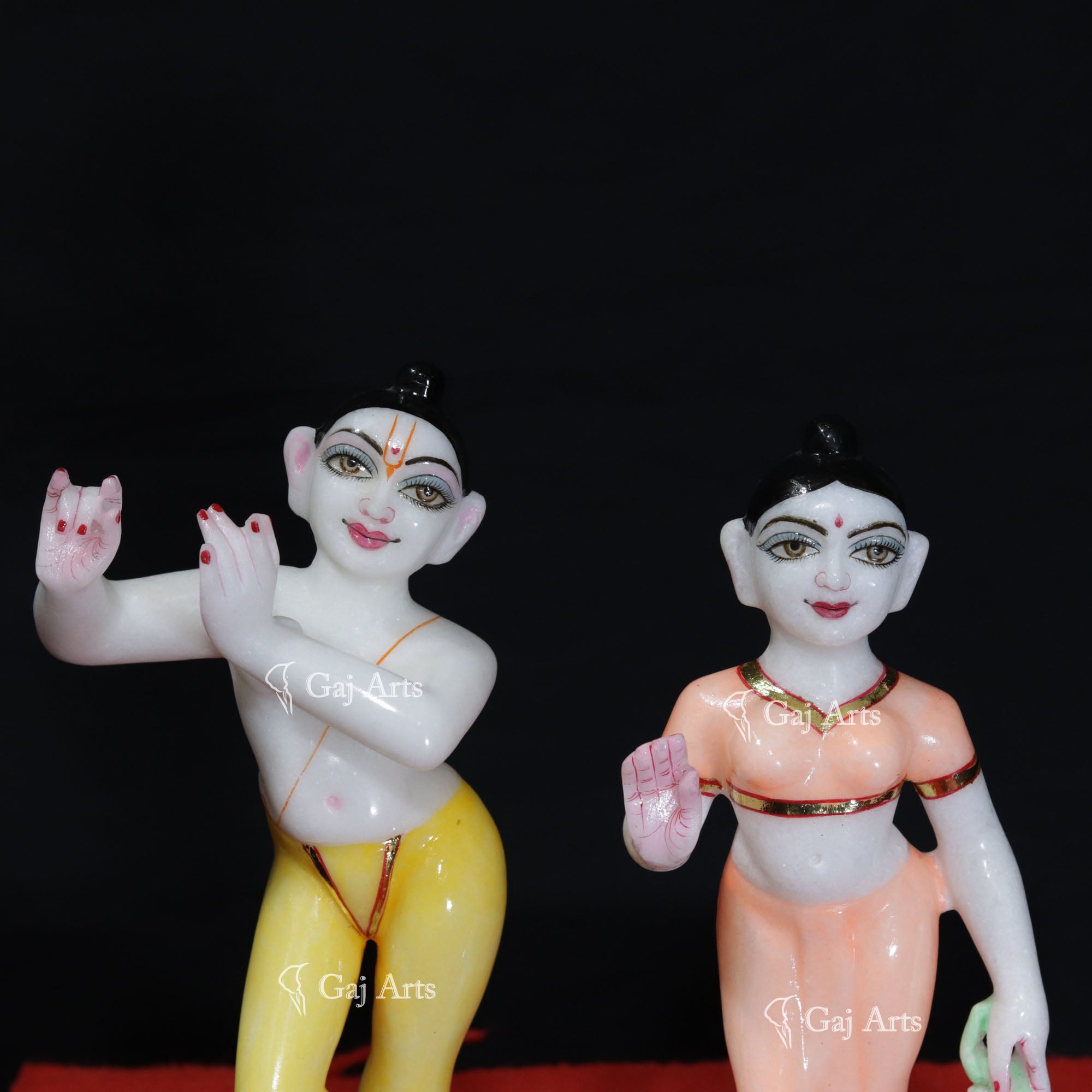 Marble ISKCON Radha Krishna Idol | 10 Inch