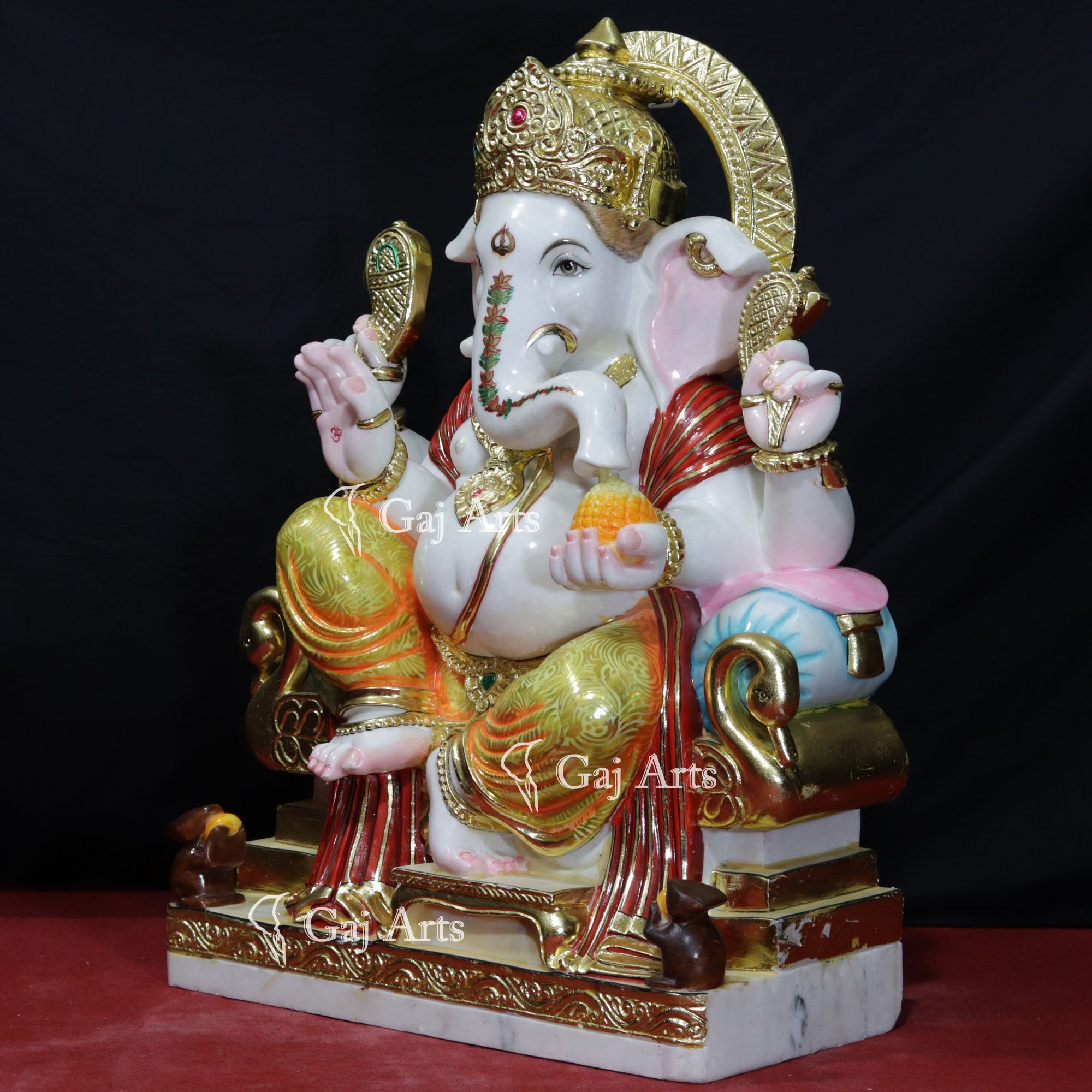 Artistic Marble Ganesh Statue | 36 Inch