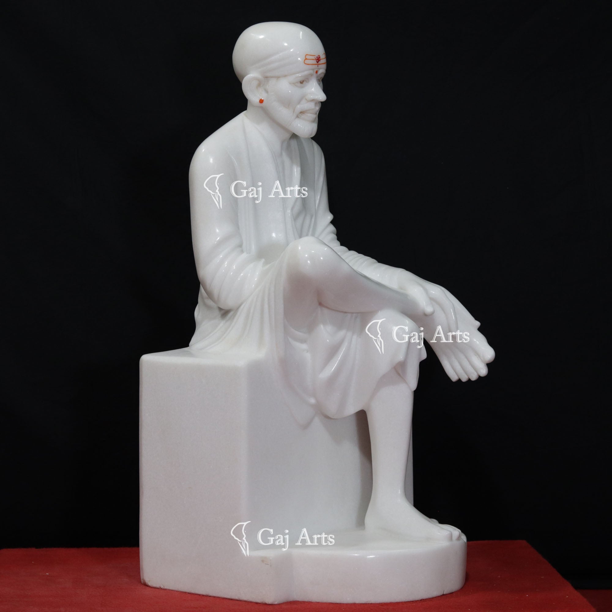 White Makrana Marble Sai Baba Idol | 30 Inch
