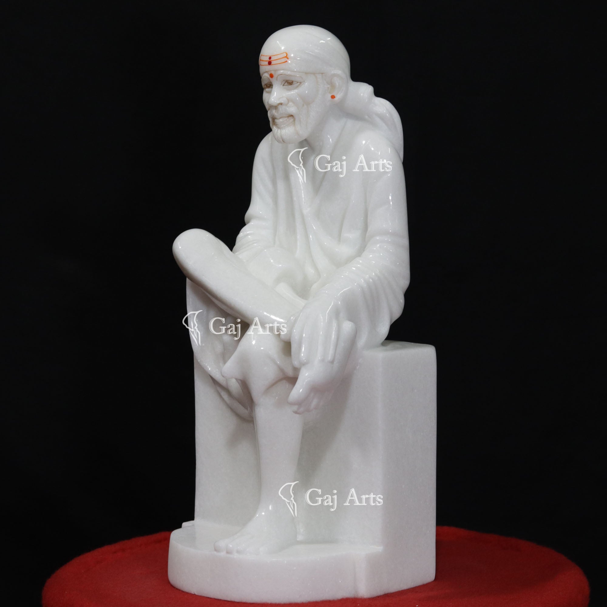 White Vietnam Marble Sai Baba Idol | 18 Inch