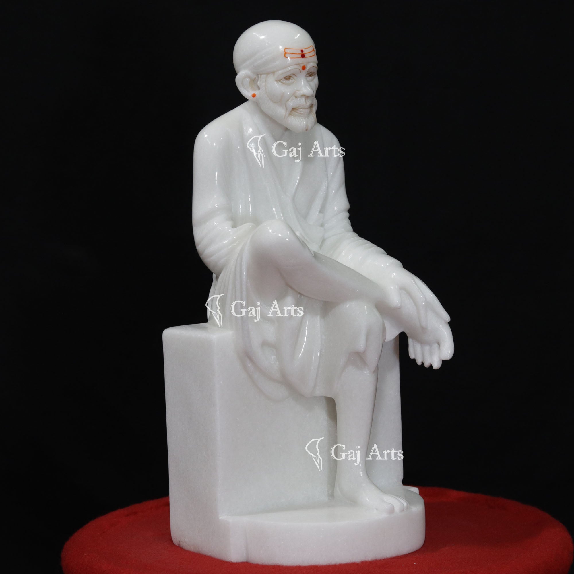 White Vietnam Marble Sai Baba Idol | 18 Inch
