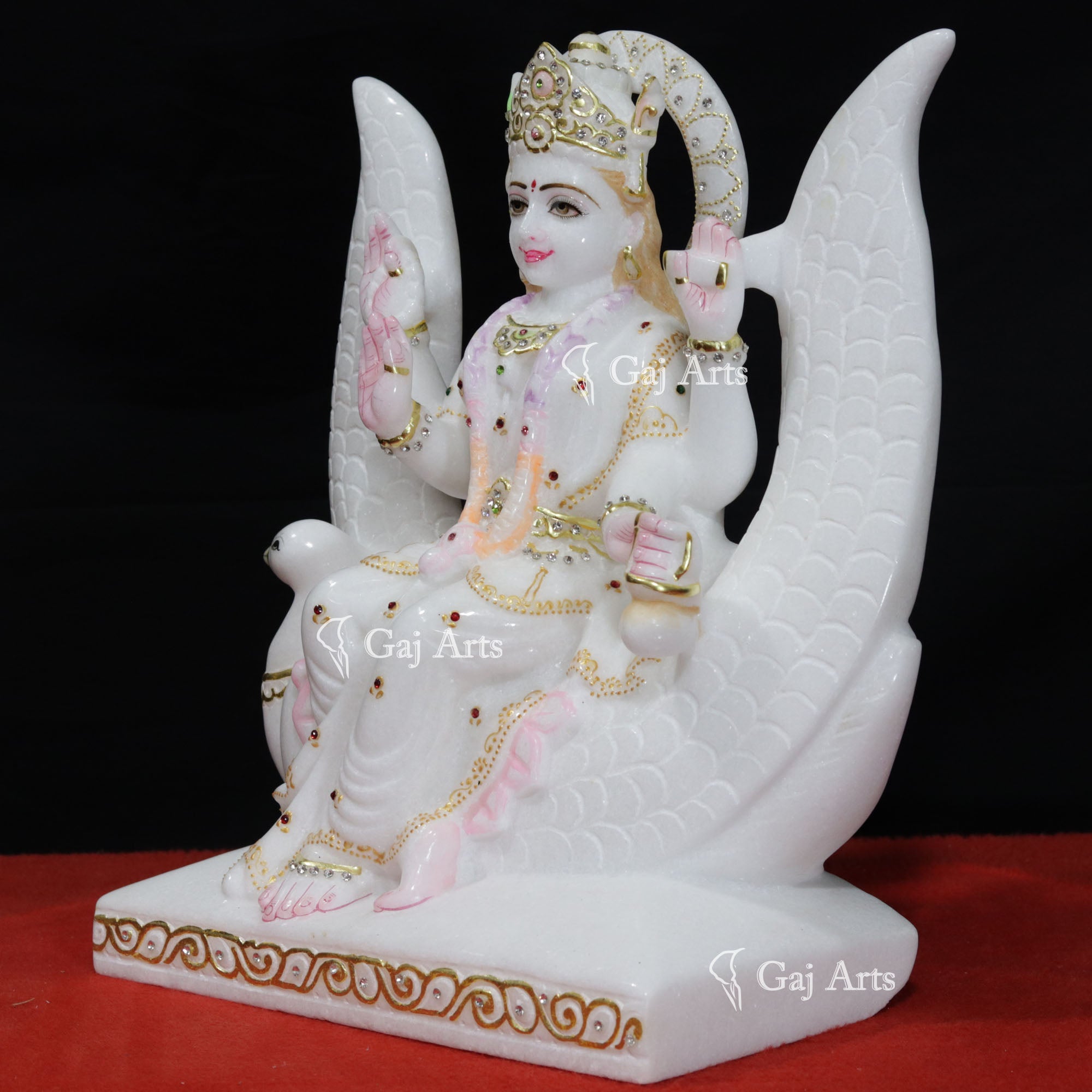 White Makrana Marble Brahmani Maa Idol | 15 Inch