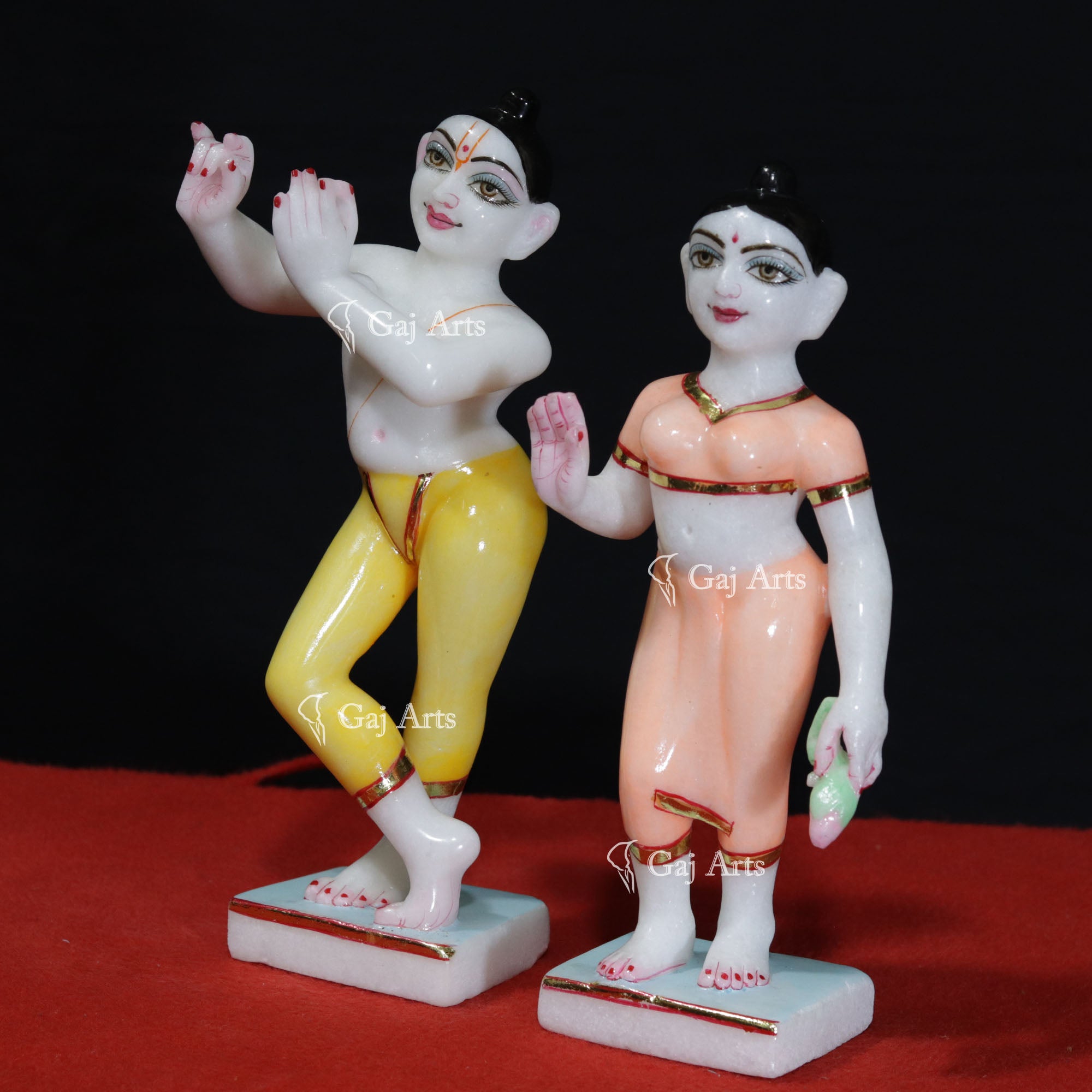 Marble ISKCON Radha Krishna Idol | 10 Inch