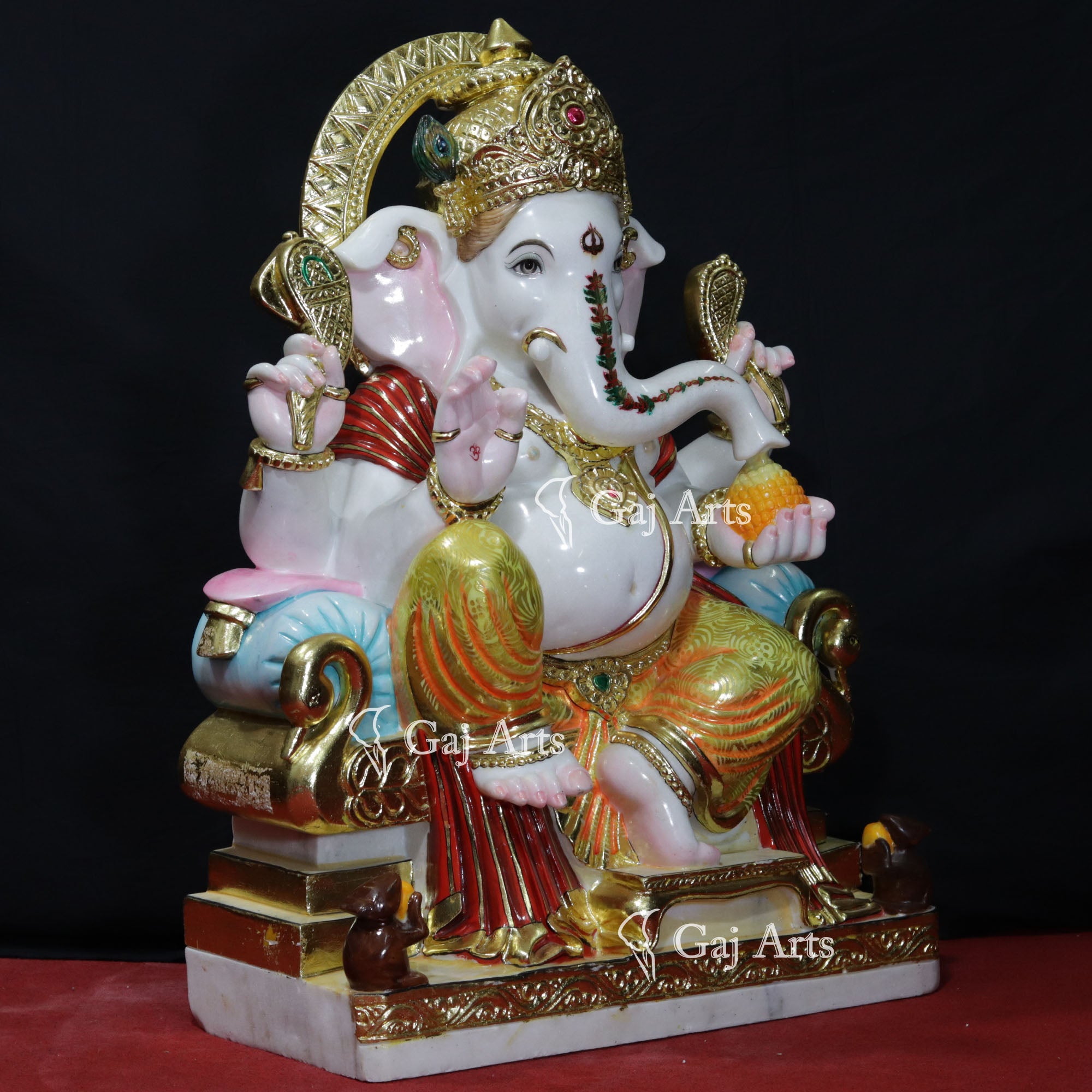 Artistic Marble Ganesh Statue | 36 Inch