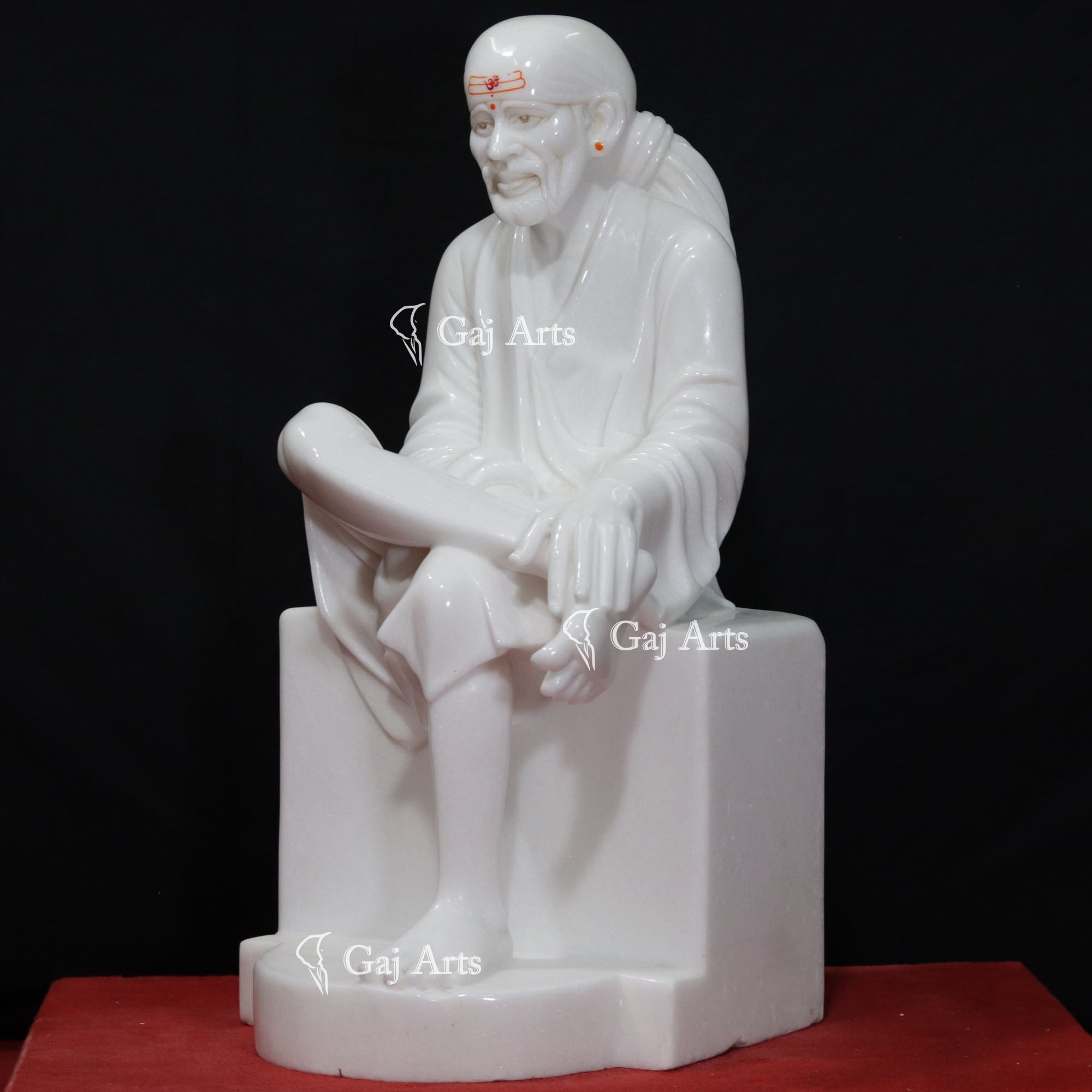 White Makrana Marble Sai Baba Idol | 30 Inch
