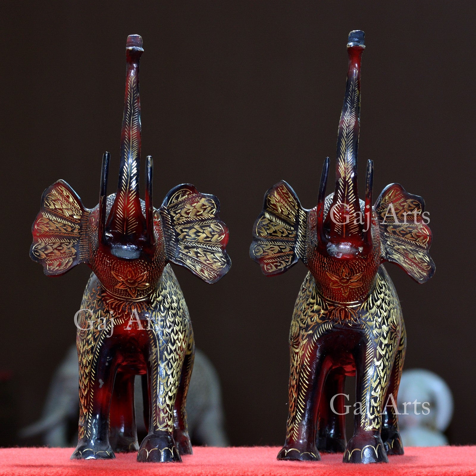 Decorative Metal Elephant Sculpture | 15 Inch