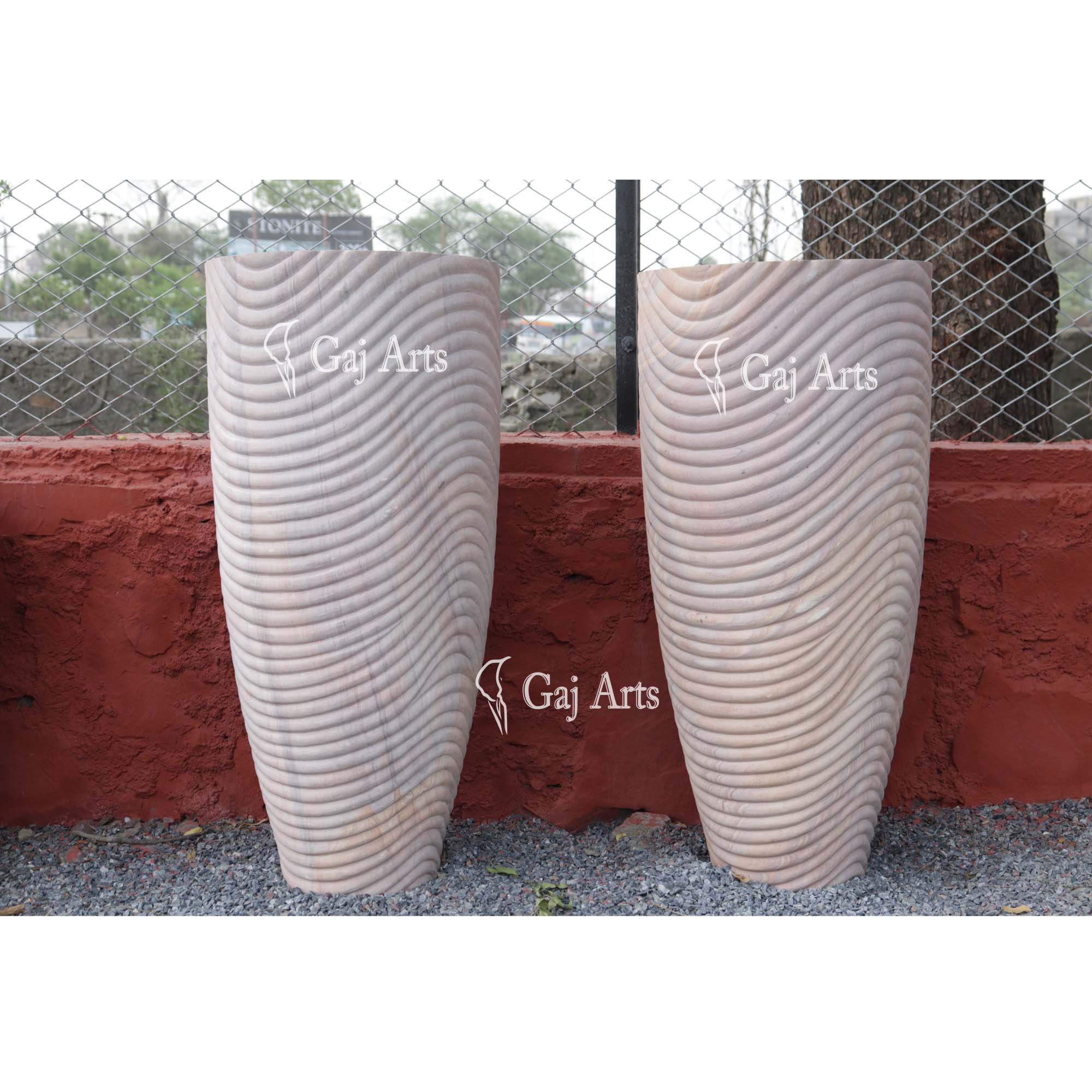 Natural Rainbow Sandstone Planter | 36 Inch